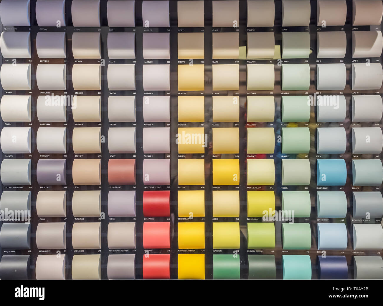 Color palette. Display with colored paint pantones for interior ...