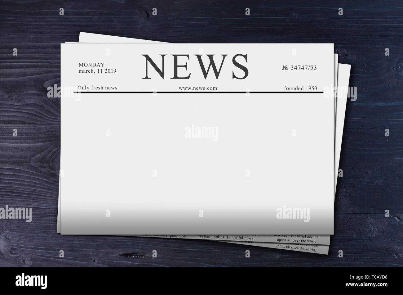news papers on table Stock Photo