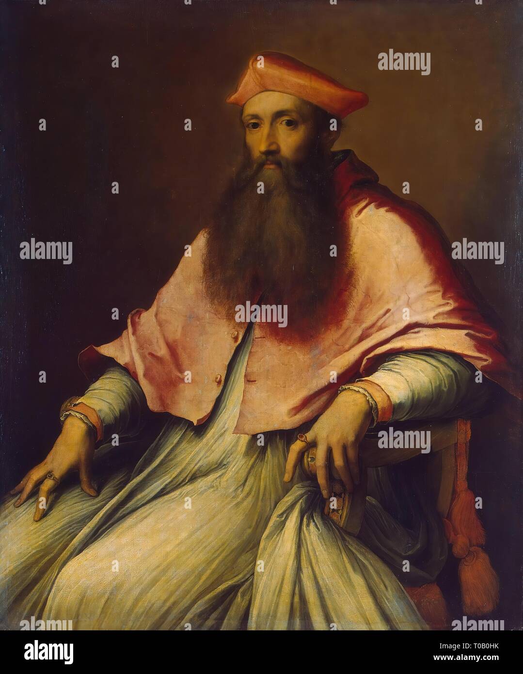 'Portrait of Cardinal Reginald Pole'. Italy, 1540s. Dimensions: 112x94,5 cm. Museum: State Hermitage, St. Petersburg. Author: SEBASTIANO DEL PIOMBO. Stock Photo