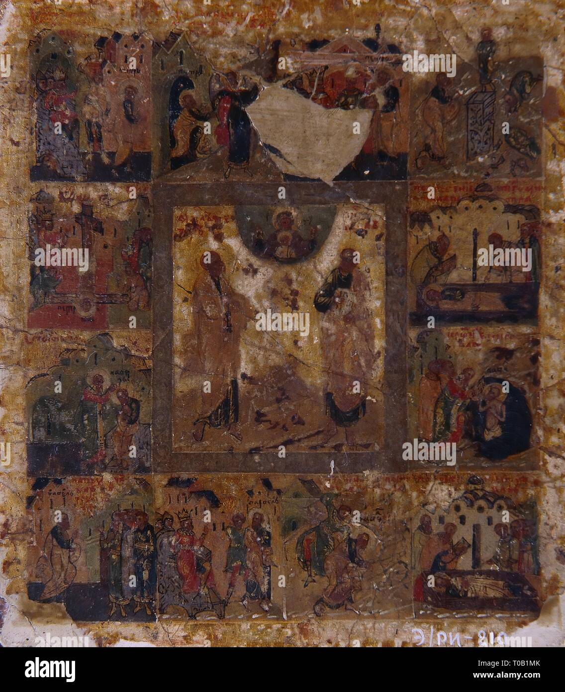 'Two-Sided Tablet Icon: Apostles Peter and Paul with Scenes from Their ...