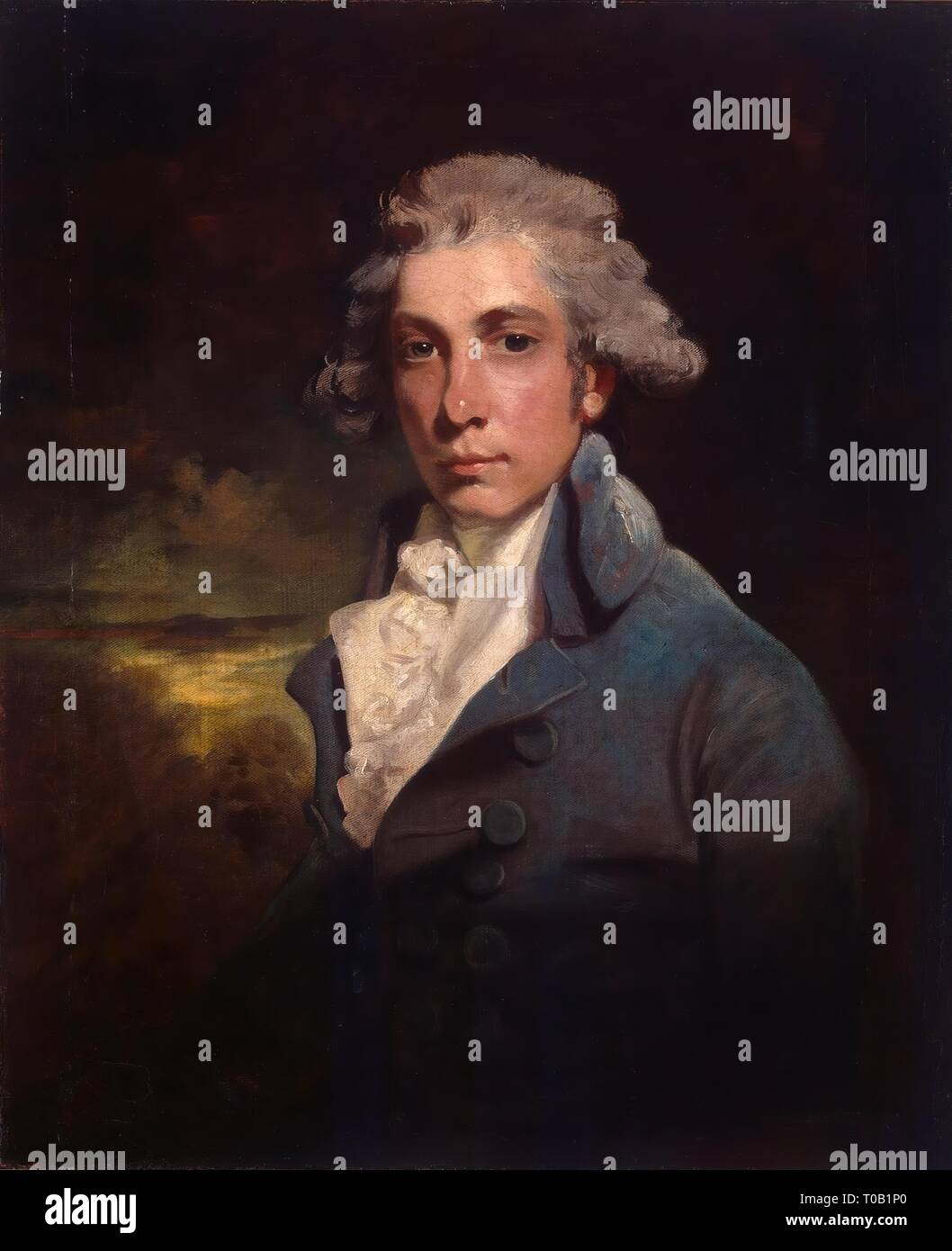 'Portrait of Richard Brinsley Sheridan (1751-1816)'. Great Britain, Late 1780s - early 1790s. Dimensions: 77x64,5 cm. Museum: State Hermitage, St. Petersburg. Author: JOHN HOPPNER. Stock Photo