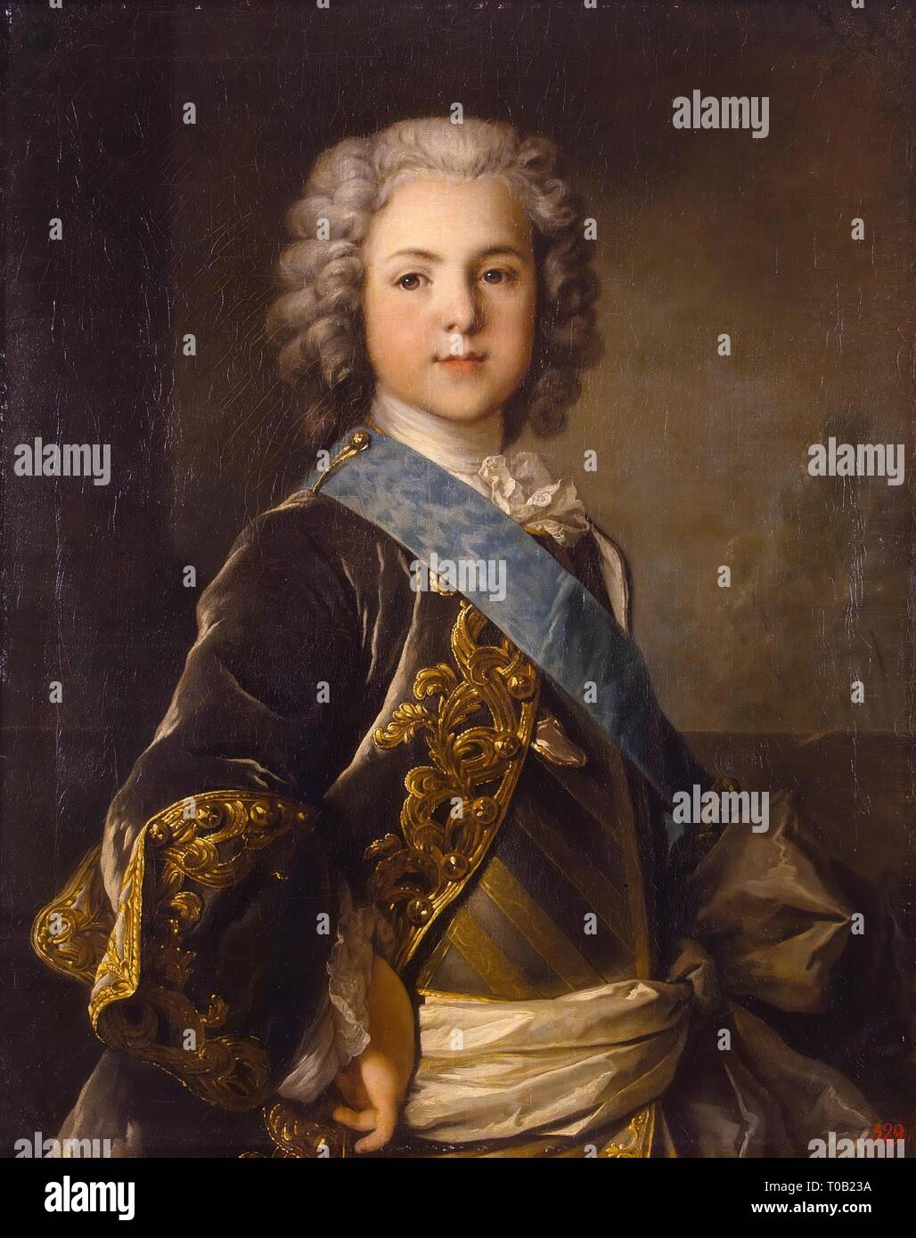 'Portrait of Louis, Grand Dauphin of France'. France, 1739. Dimensions: 80x64 cm. Museum: State Hermitage, St. Petersburg. Author: LOUIS TOCQUE. Stock Photo