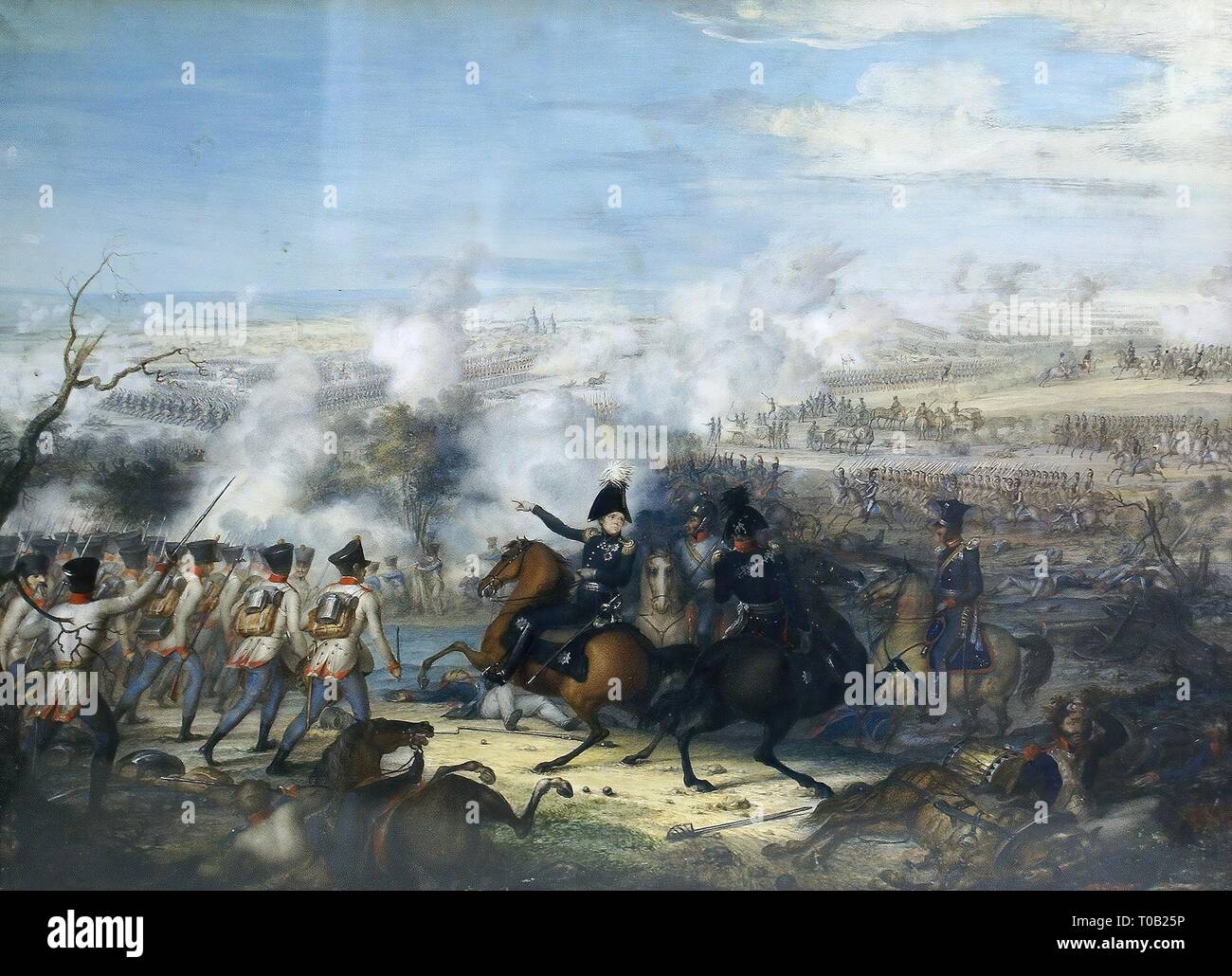 'Battle of Fère-Champenoise in 1814'. Russia, 1816-1818. Dimensions: 41,8x55,2 cm. Museum: State Hermitage, St. Petersburg. Author: Jean Gerin. Stock Photo