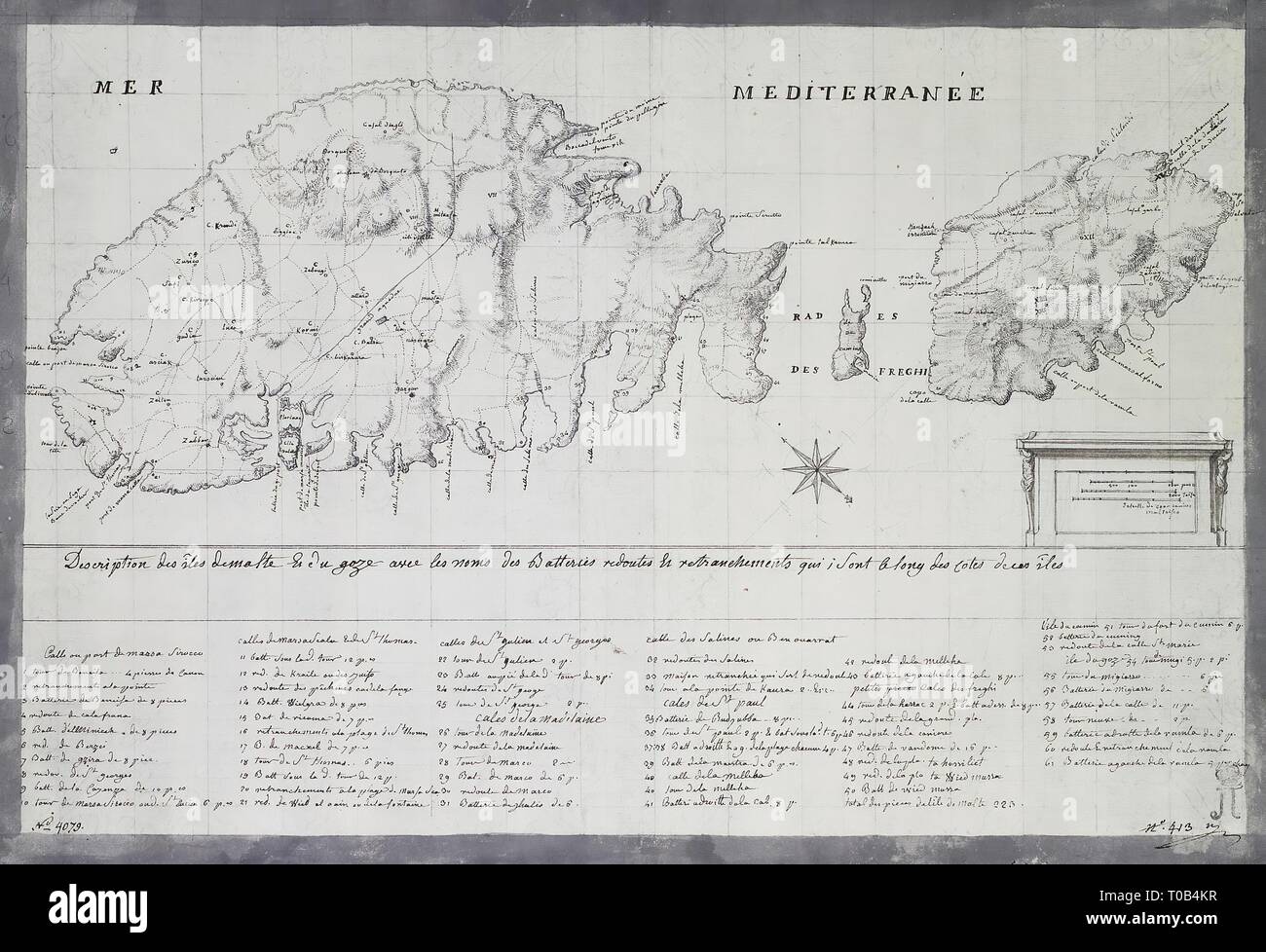 'Map of the Islands of Malta, Comino and Gozo'. Series of Preparatory