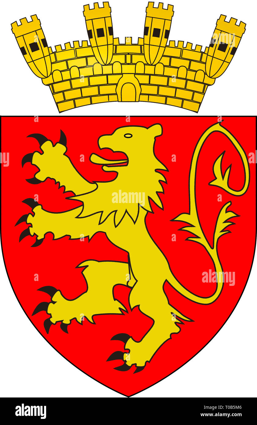 Coat of arms of the Maltese capital city Valletta Malta Stock Photo