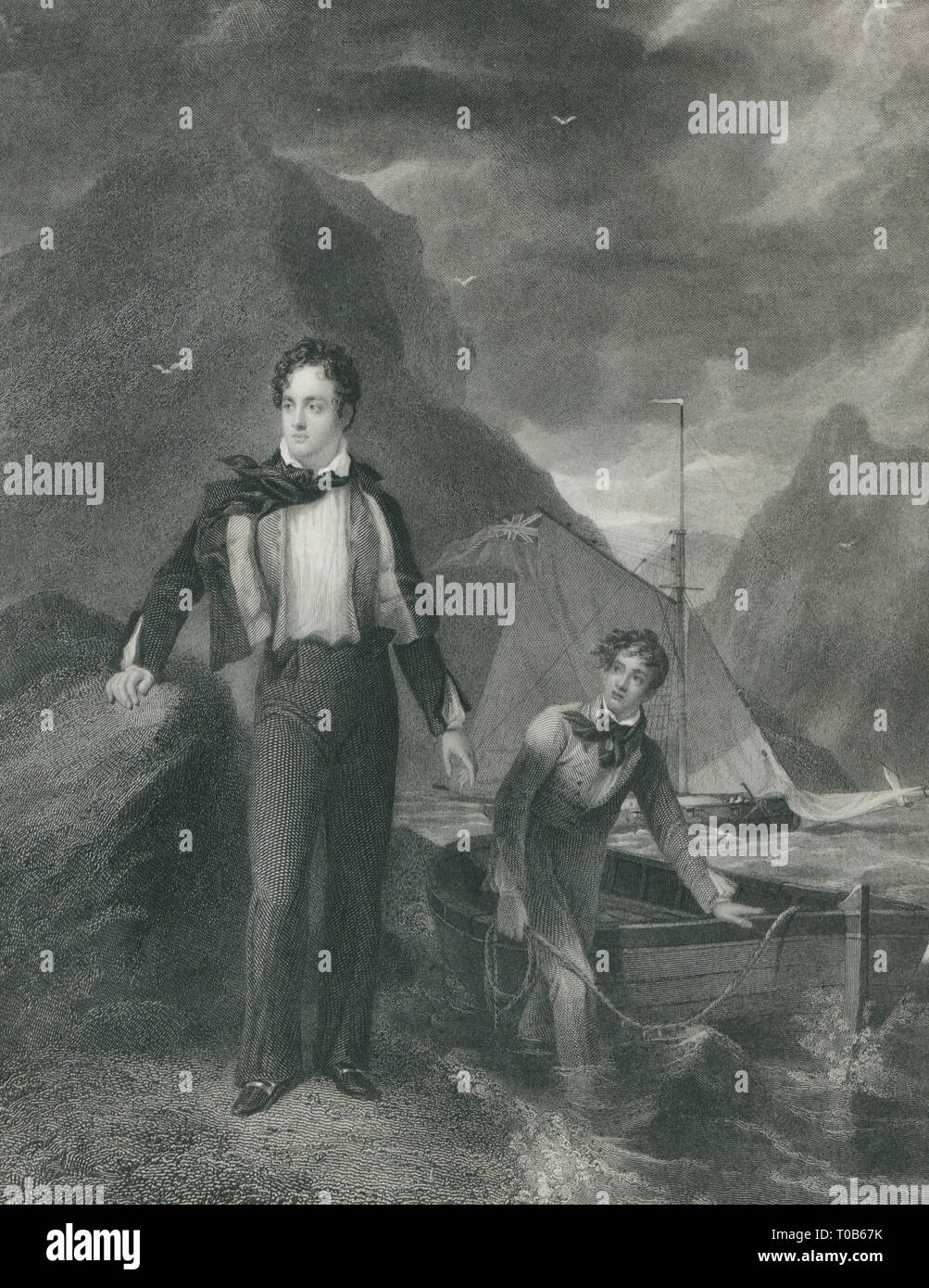 Lord George Gordon Byron at the age of 19 Stock Photo