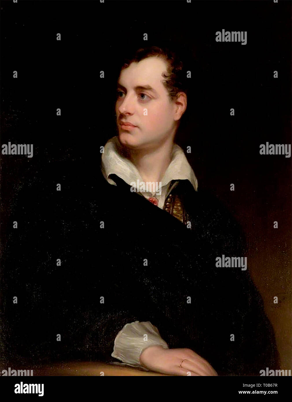 Portrait of Lord Byron, British poet (1788–1824) -   Thomas Phillips, circa 1813 Stock Photo