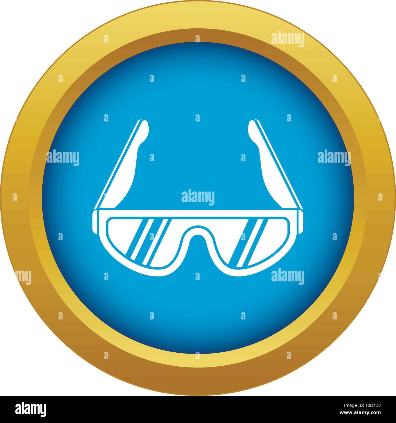 Hiking glasses icon blue vector isolated Stock Vector