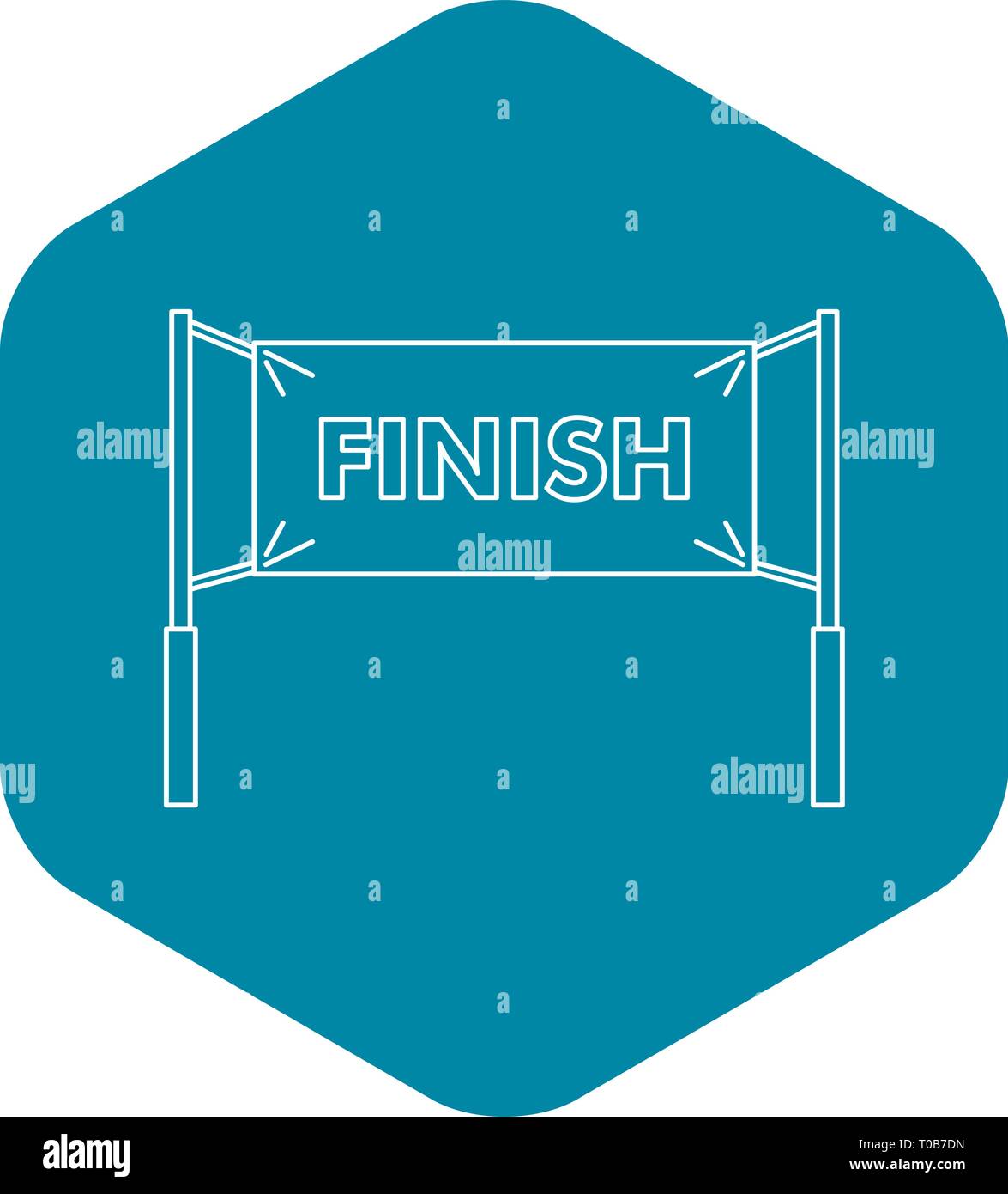 Finish line icon, outline style Stock Vector Image & Art Alamy