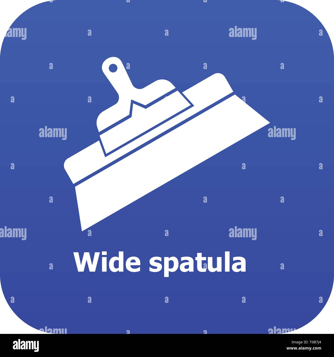 Wide spatula icon blue vector Stock Vector