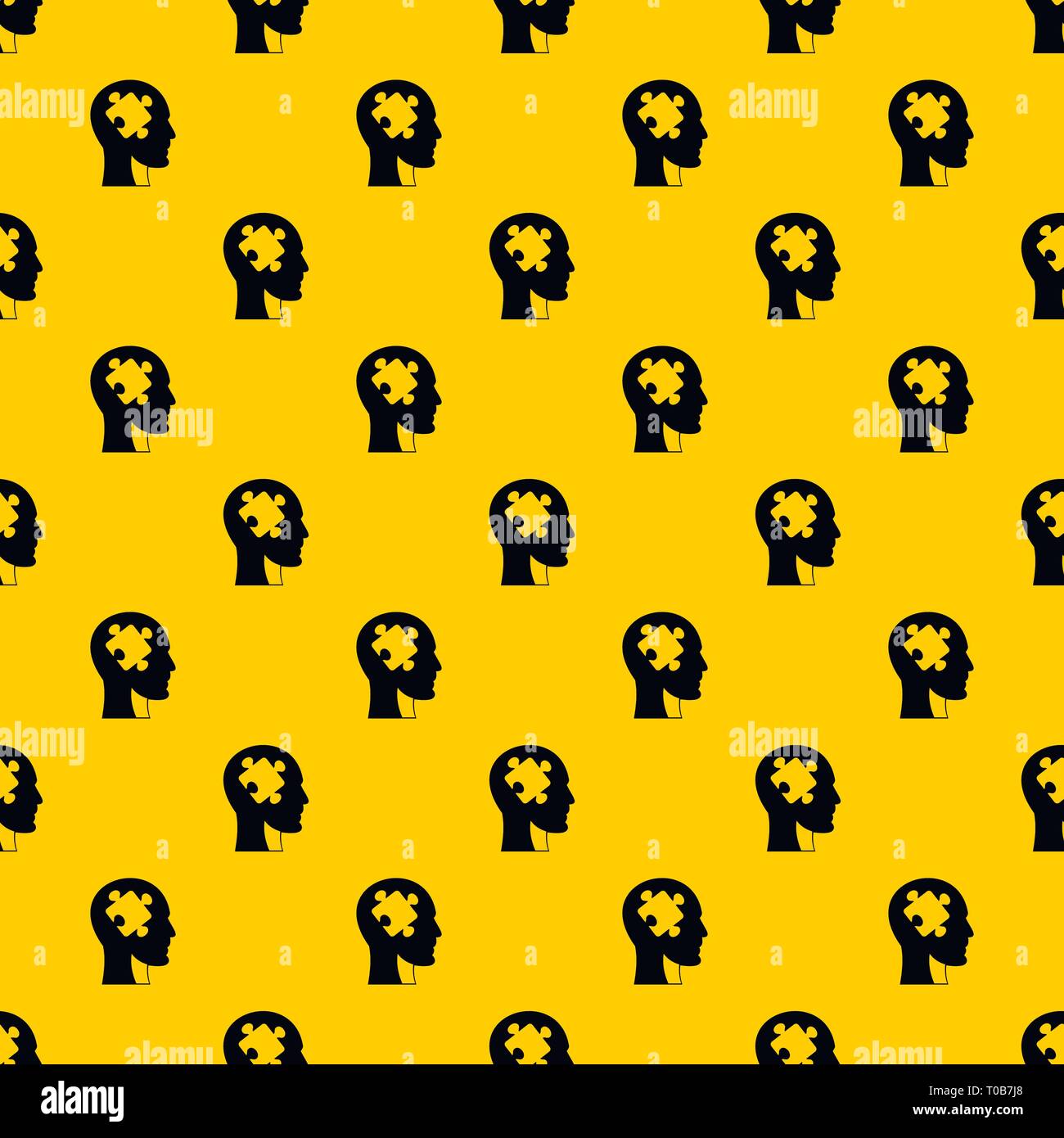 Head with puzzle pattern vector Stock Vector Image & Art - Alamy
