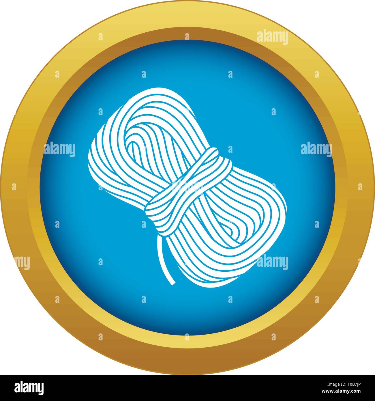 Hiking rope icon blue vector isolated Stock Vector