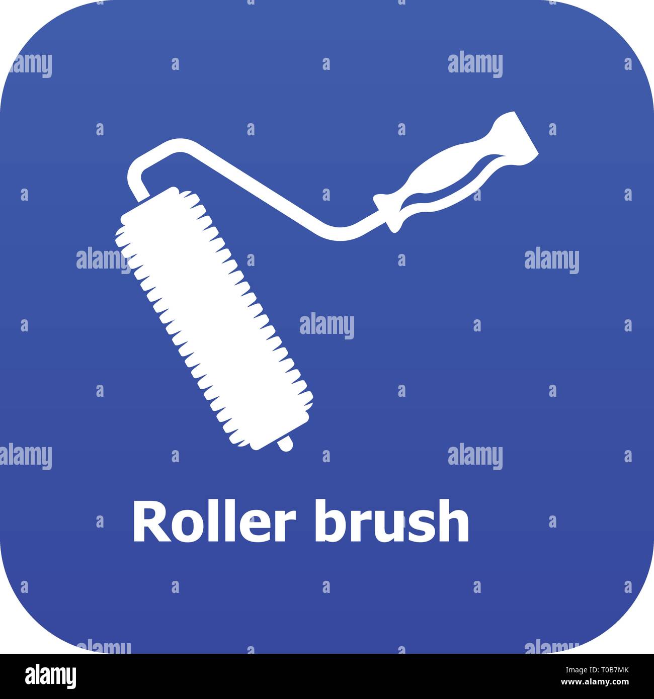 Roller brush icon blue vector Stock Vector Image & Art - Alamy