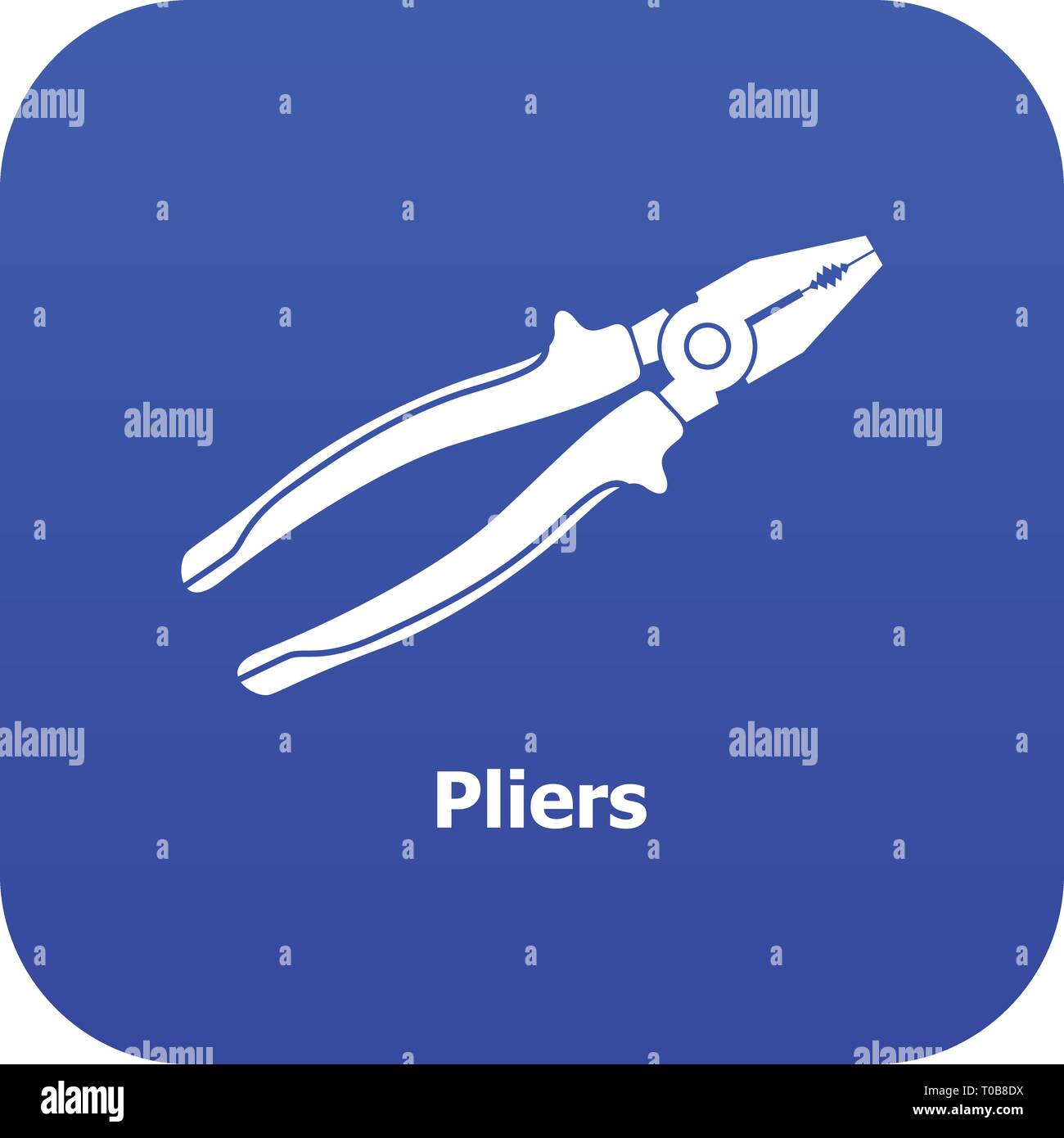 Pliers icon blue vector Stock Vector Image & Art Alamy