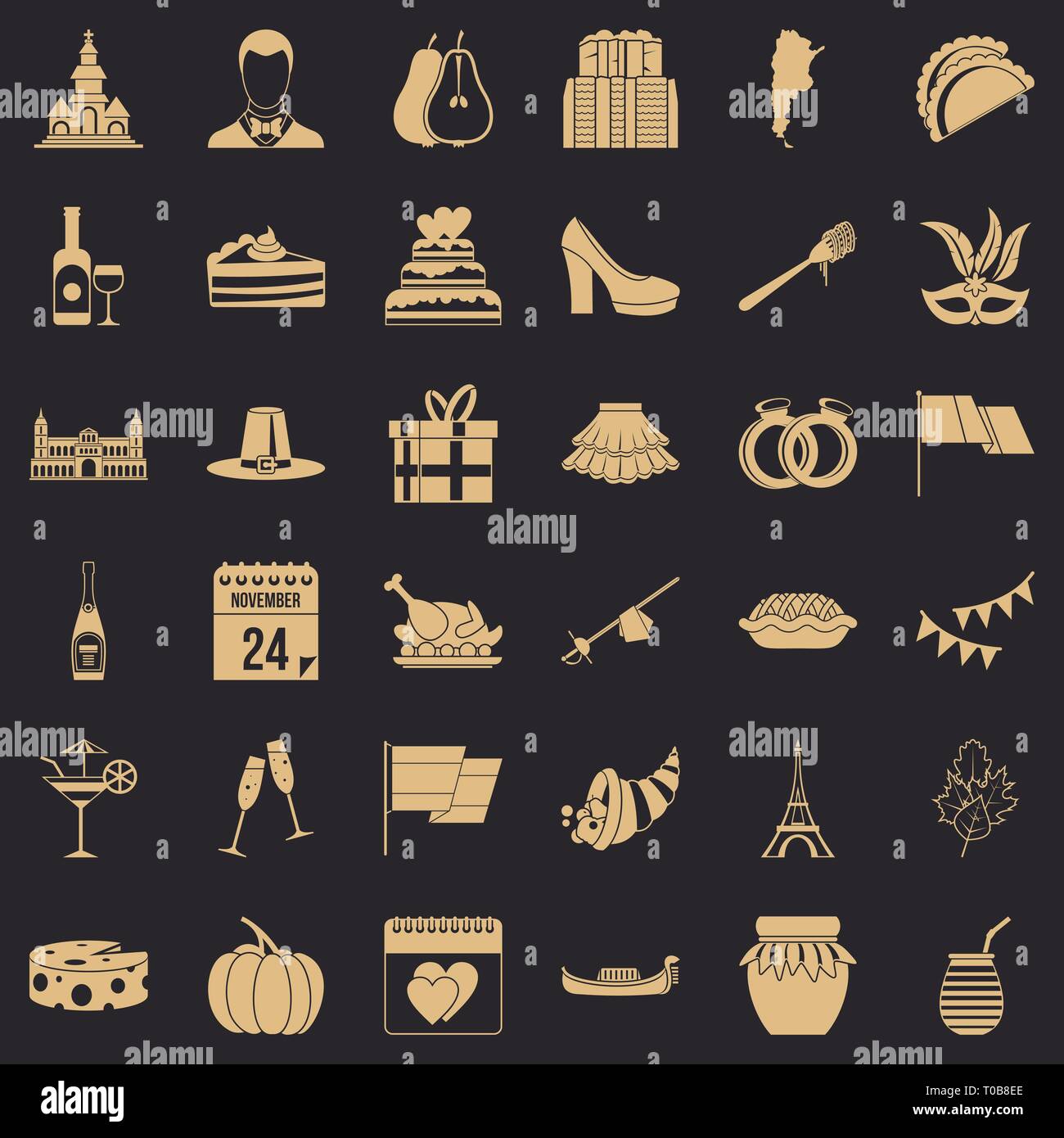 Wine icons set, simple style Stock Vector Image & Art - Alamy