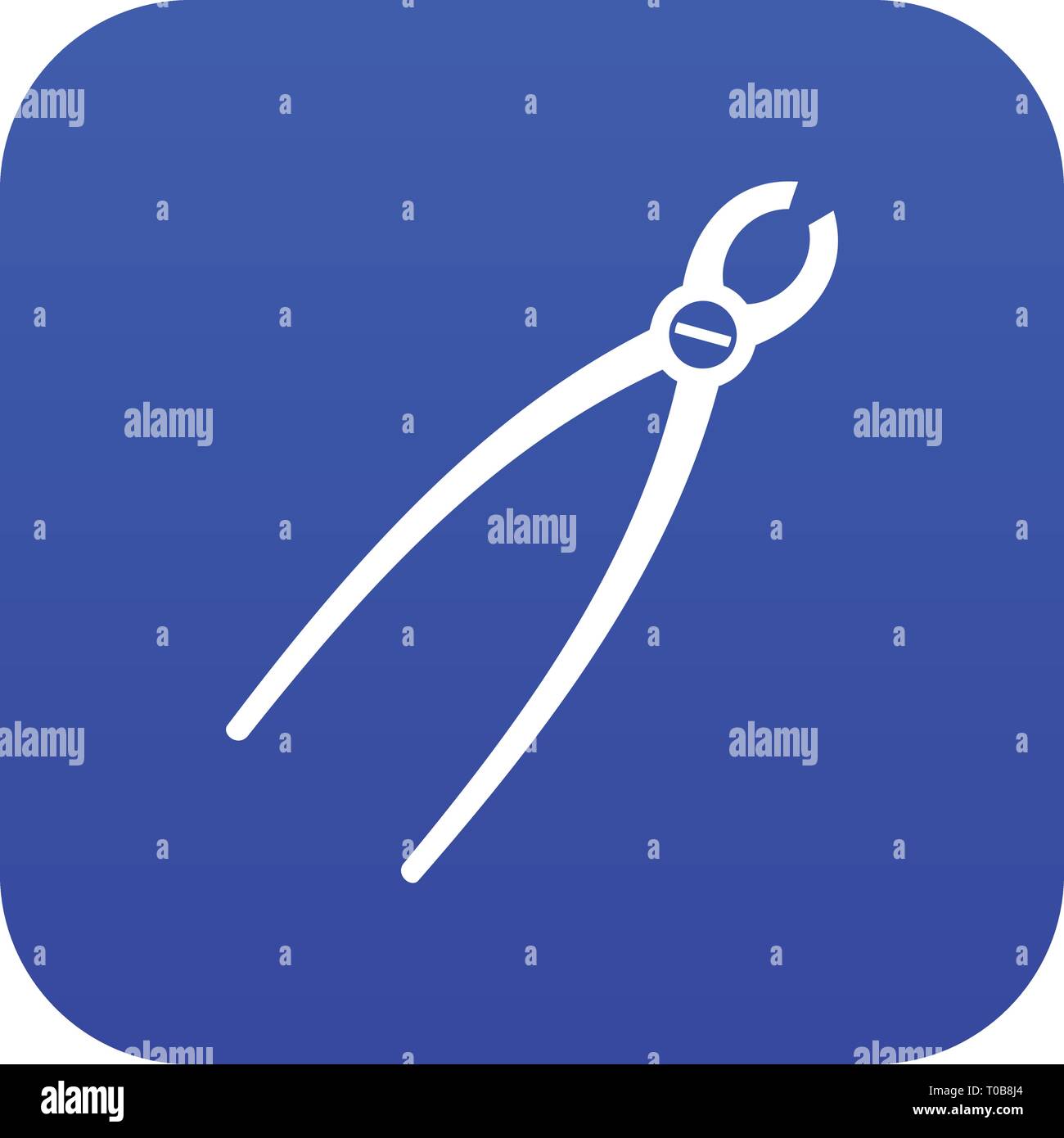 Tooth extraction instrument icon digital blue Stock Vector Image & Art ...
