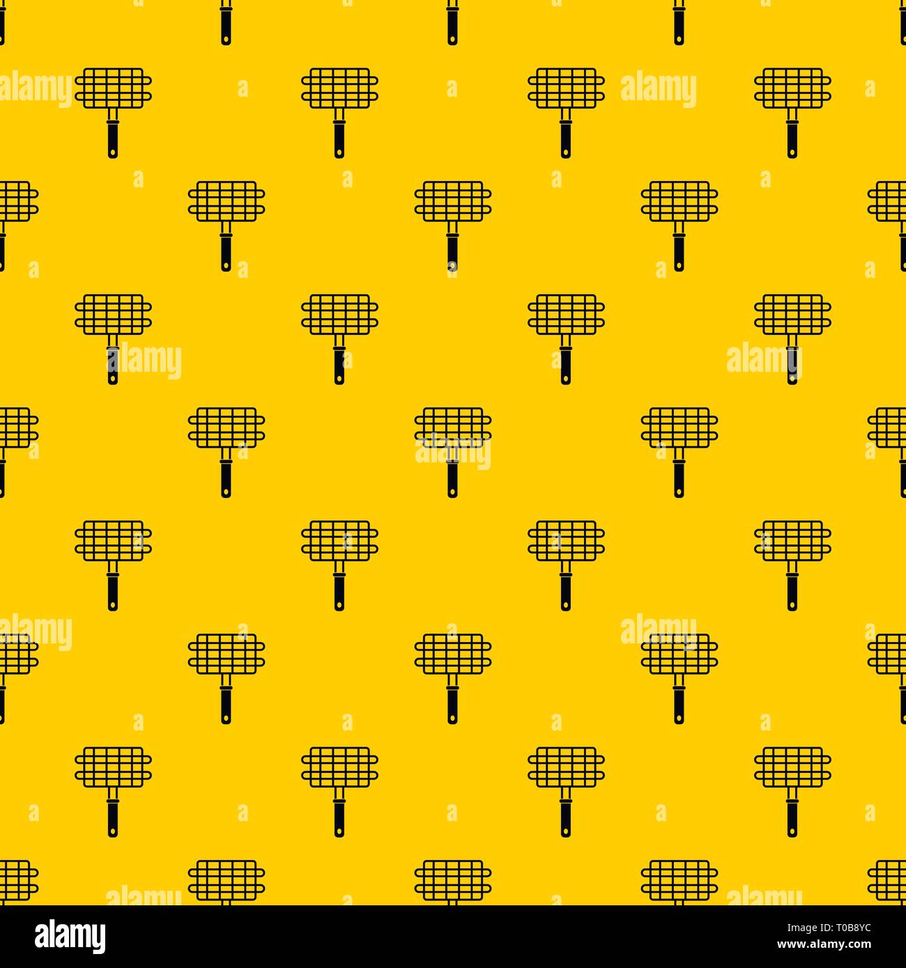 Stainless barbecue grill camping basket pattern vector Stock Vector ...