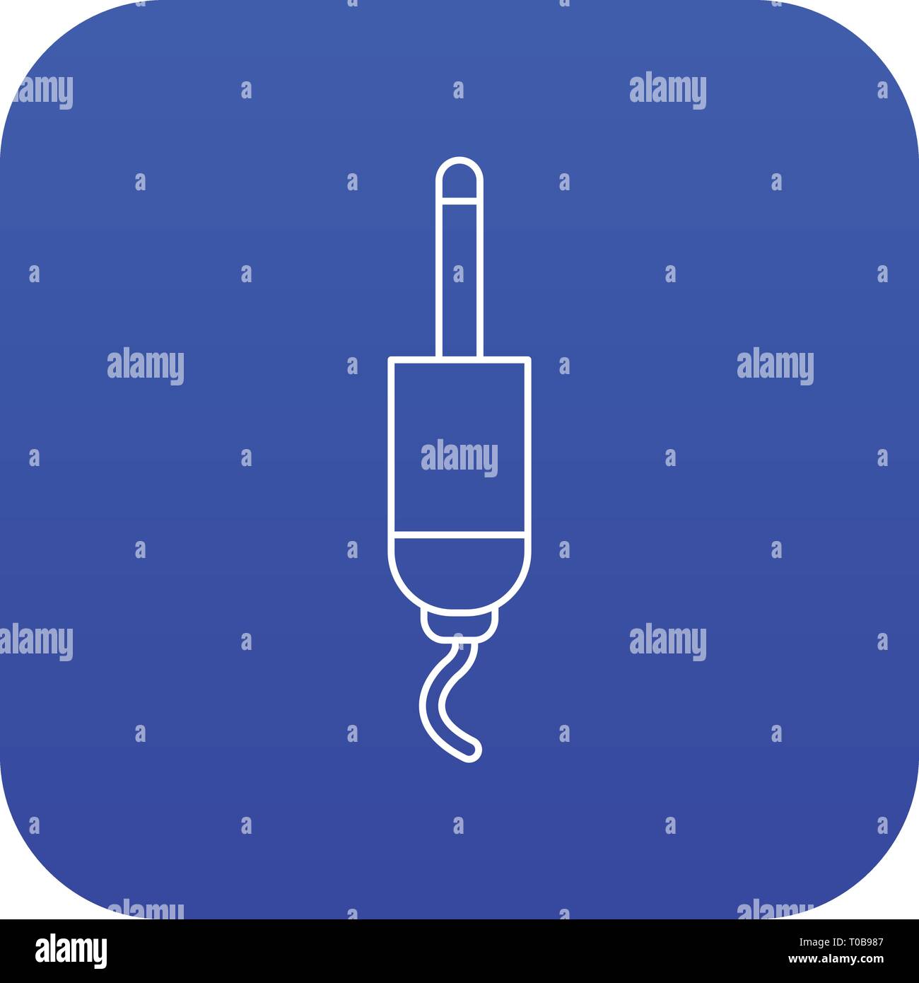 Jack cable icon blue vector Stock Vector Image & Art - Alamy