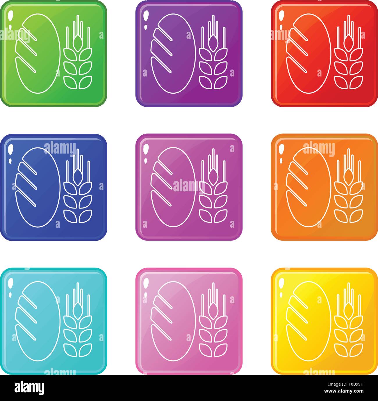 Slice ciabatta bread wheat Stock Vector Images - Alamy