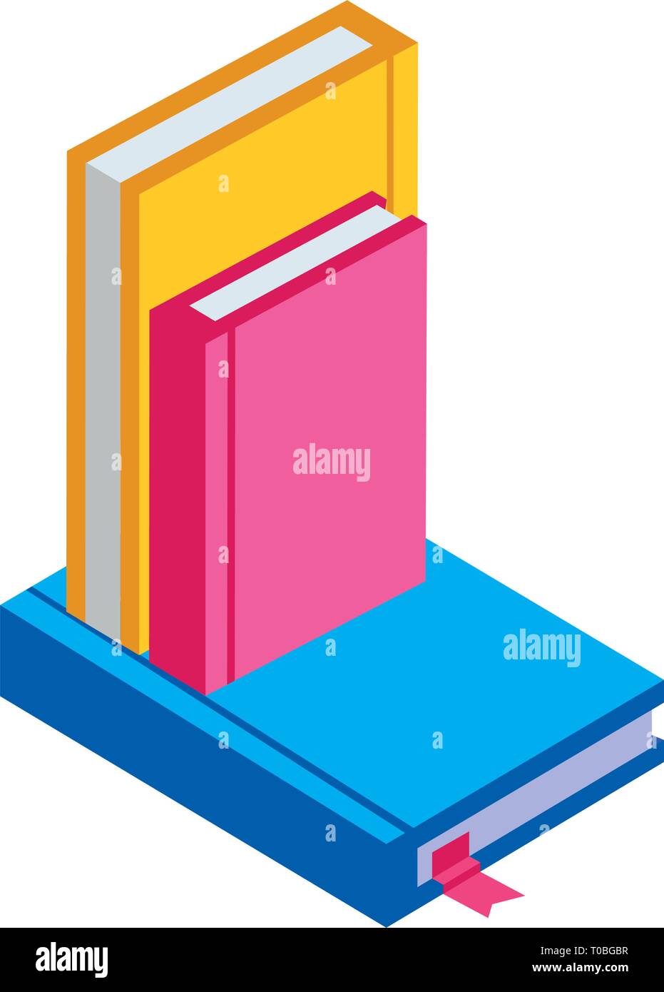 pile text books isolated icons vector illustration design Stock Vector ...