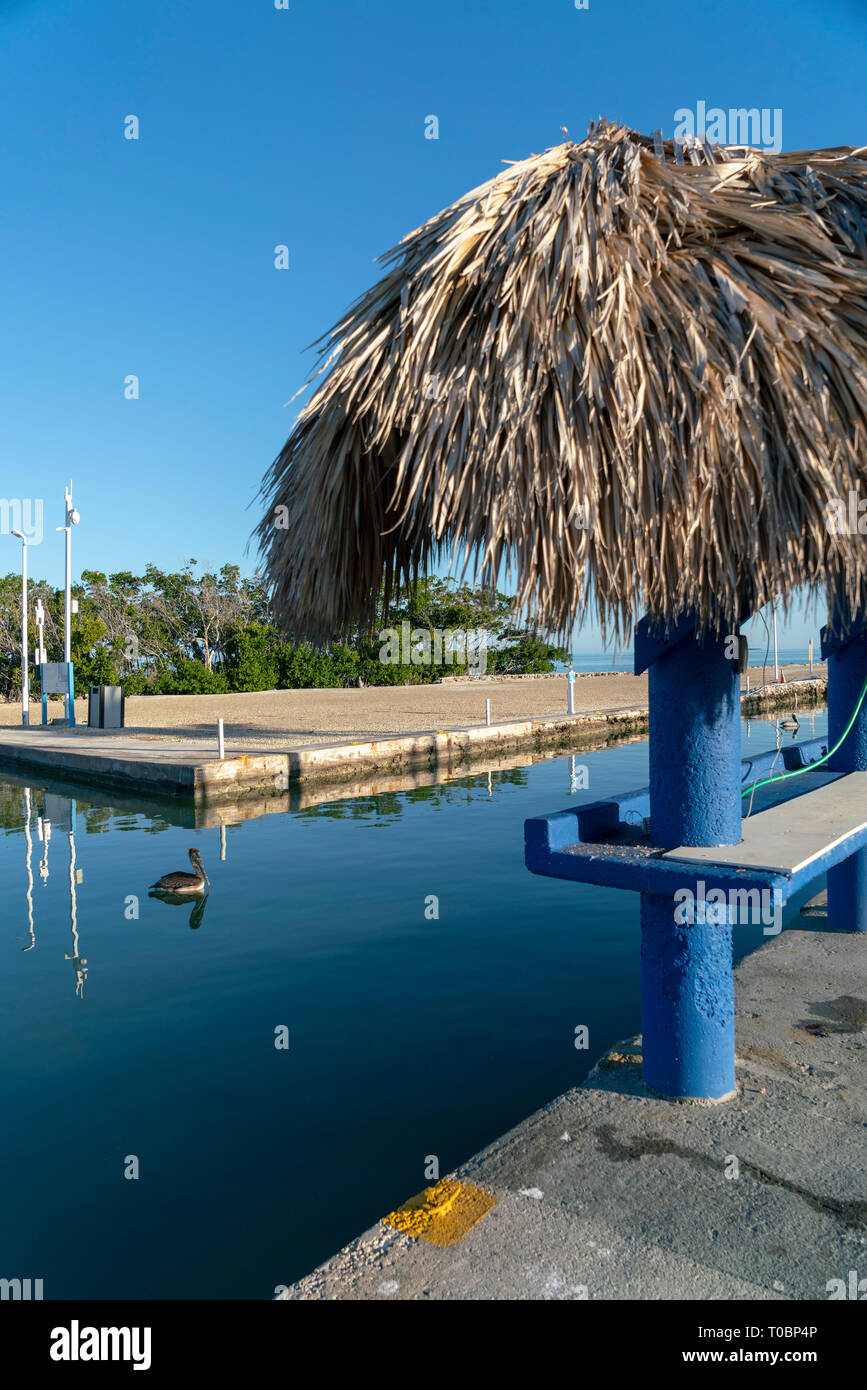 Marina in south west Florida along the gulf coast. There is a fish cleaning station to clean your catch. Stock Photo