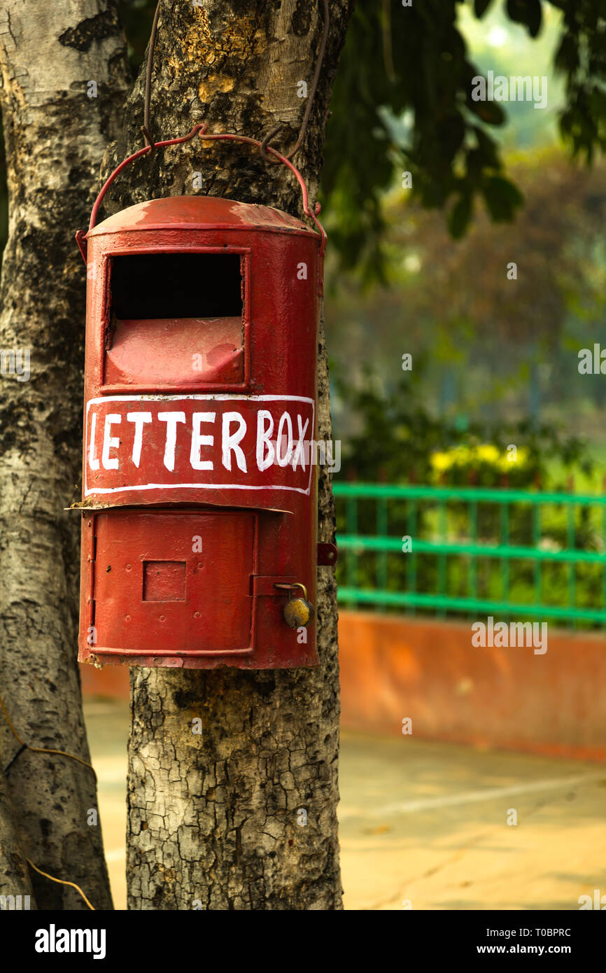 Letter box in India Stock Photo