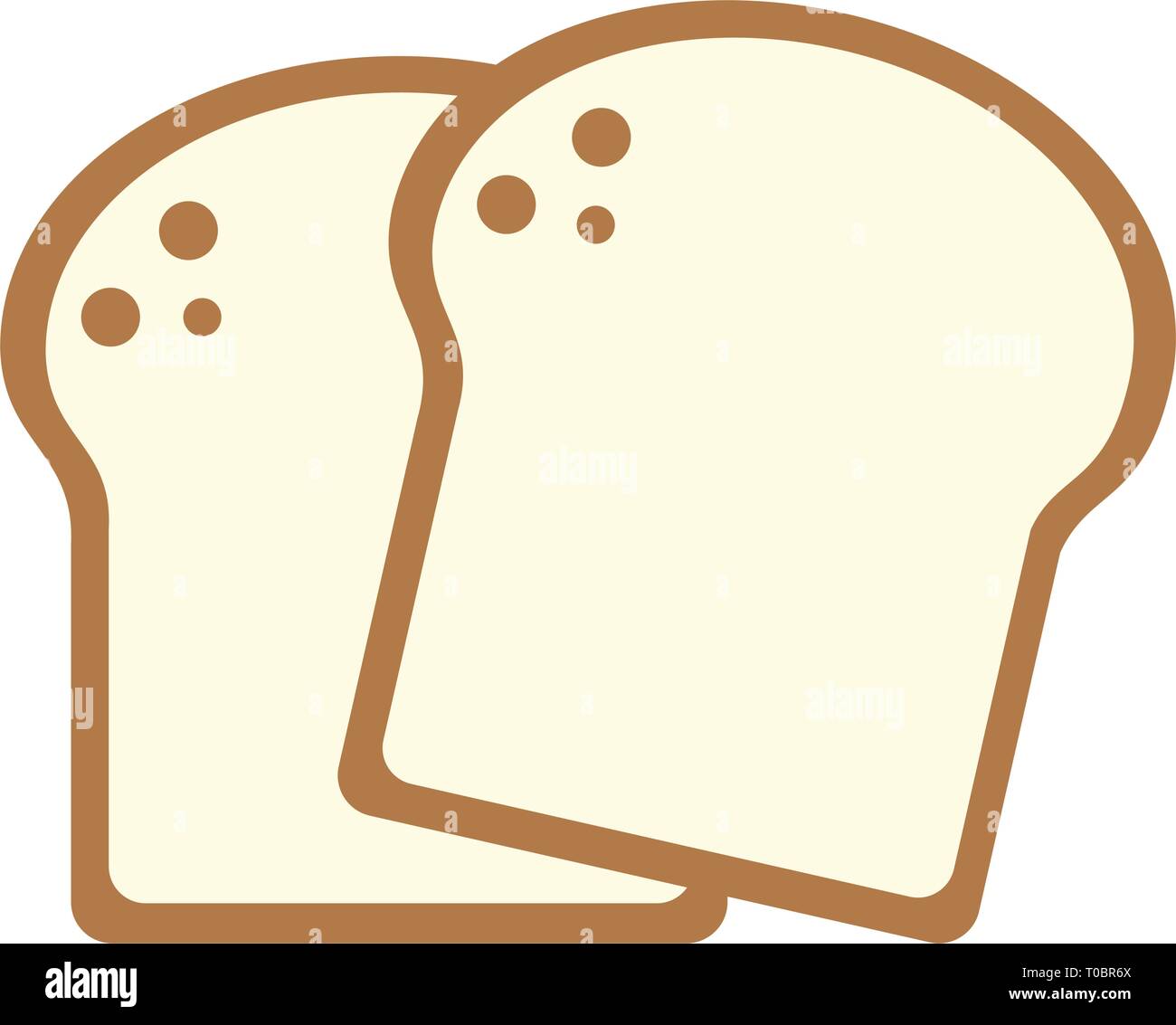 Bread slices wheat food cartoon Stock Vector Image & Art - Alamy