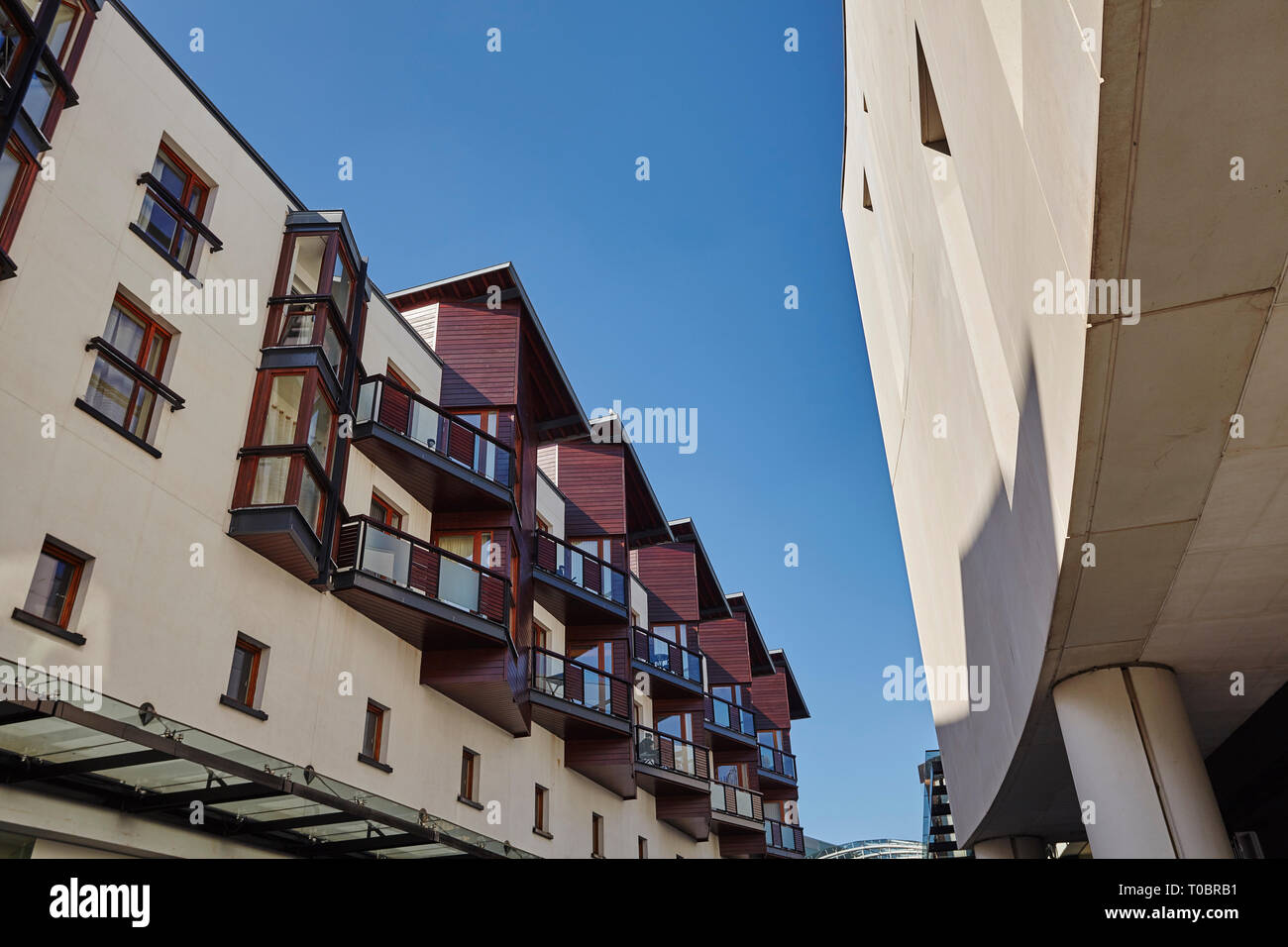 Modern apartments; architecture in Exeter, Devon, Great Britain Stock