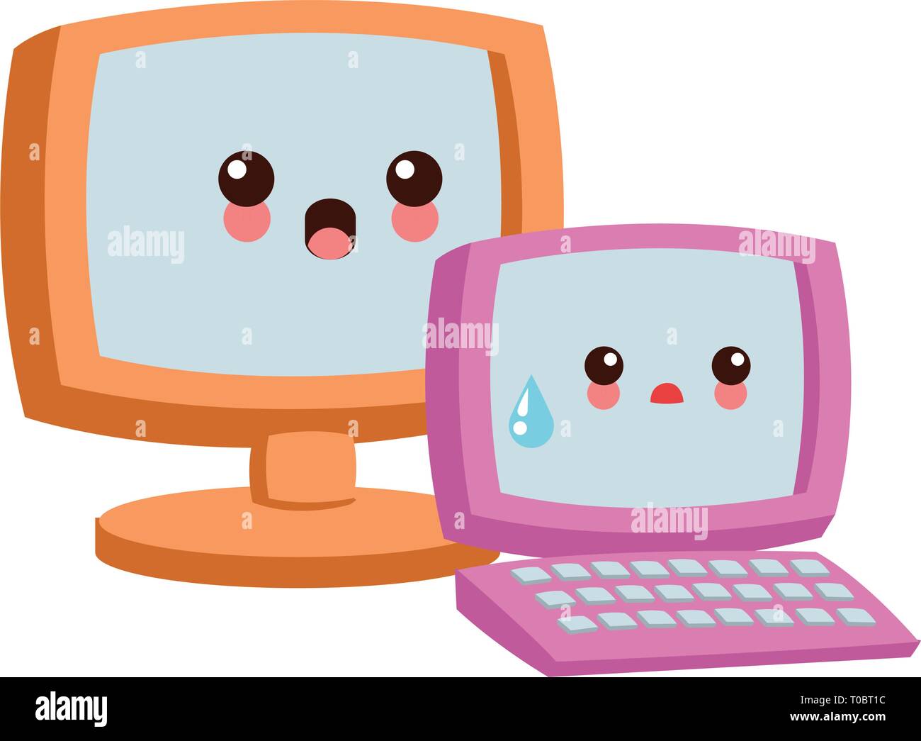 Kawaii laptop computer icon hi-res stock photography and images - Alamy