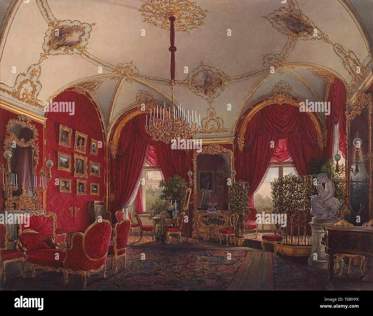 Winter palace st petersburg 19th century russia hi-res stock