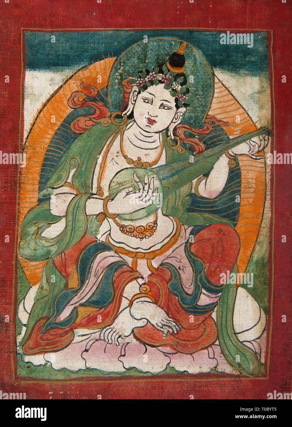 'Fortune Telling Icon'. Buryatia, late 19th century. Dimensions: 6x4 cm ...