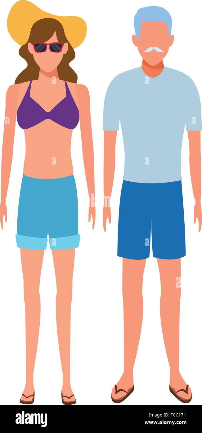 old man and young woman avatar Stock Vector Image & Art - Alamy