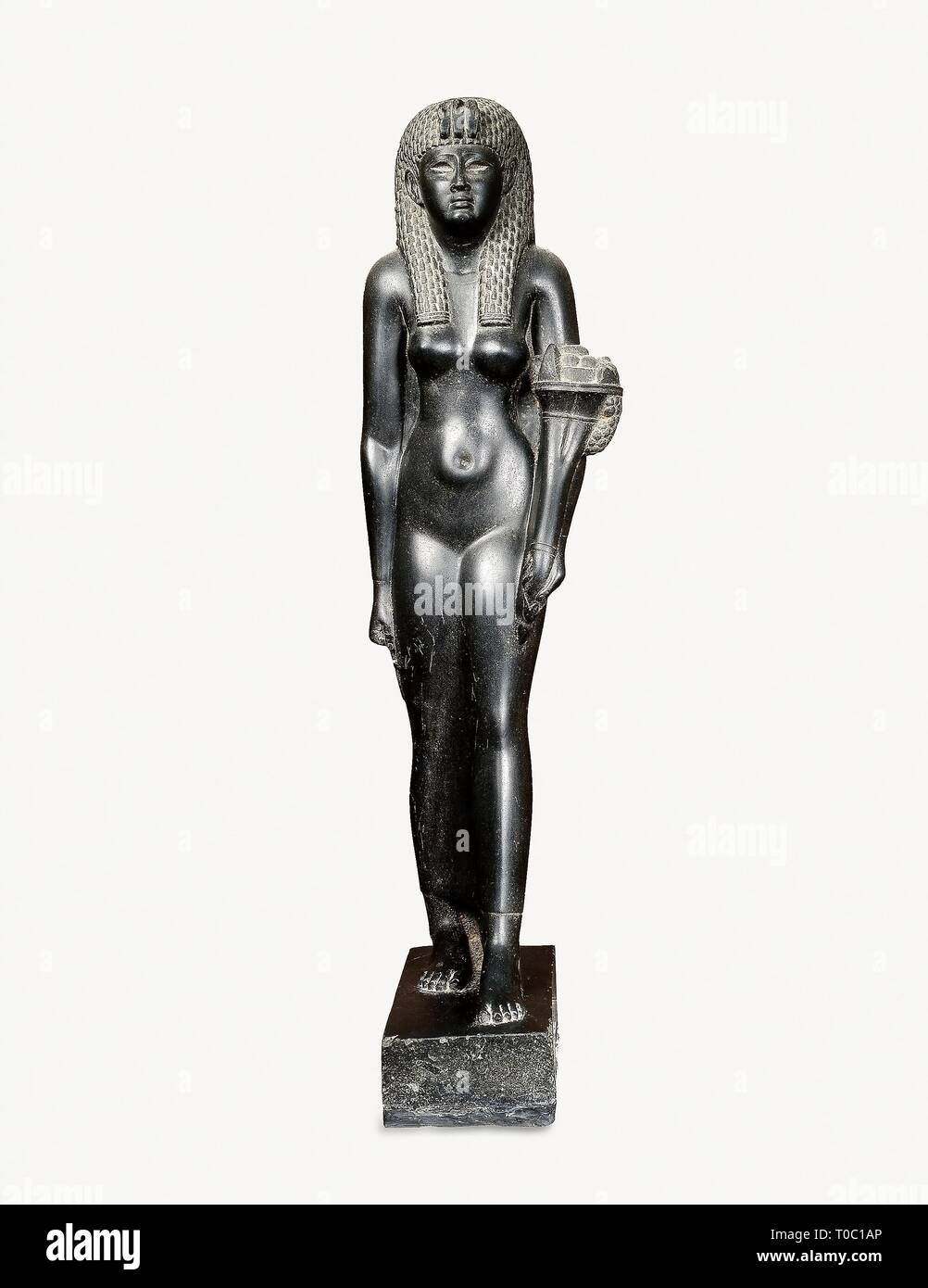 'Sculpture of Cleopatra'. Ancient Egypt, 1rd century BC. Ptolemaic Dynasty. Dimensions: h. 104,7 cm. Museum: State Hermitage, St. Petersburg. Stock Photo