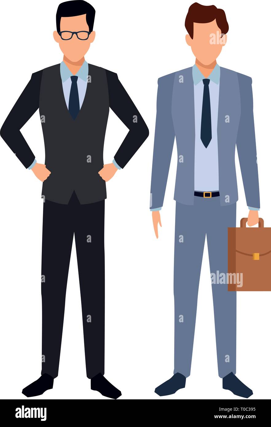 Cartoon bussines men hi-res stock photography and images - Alamy