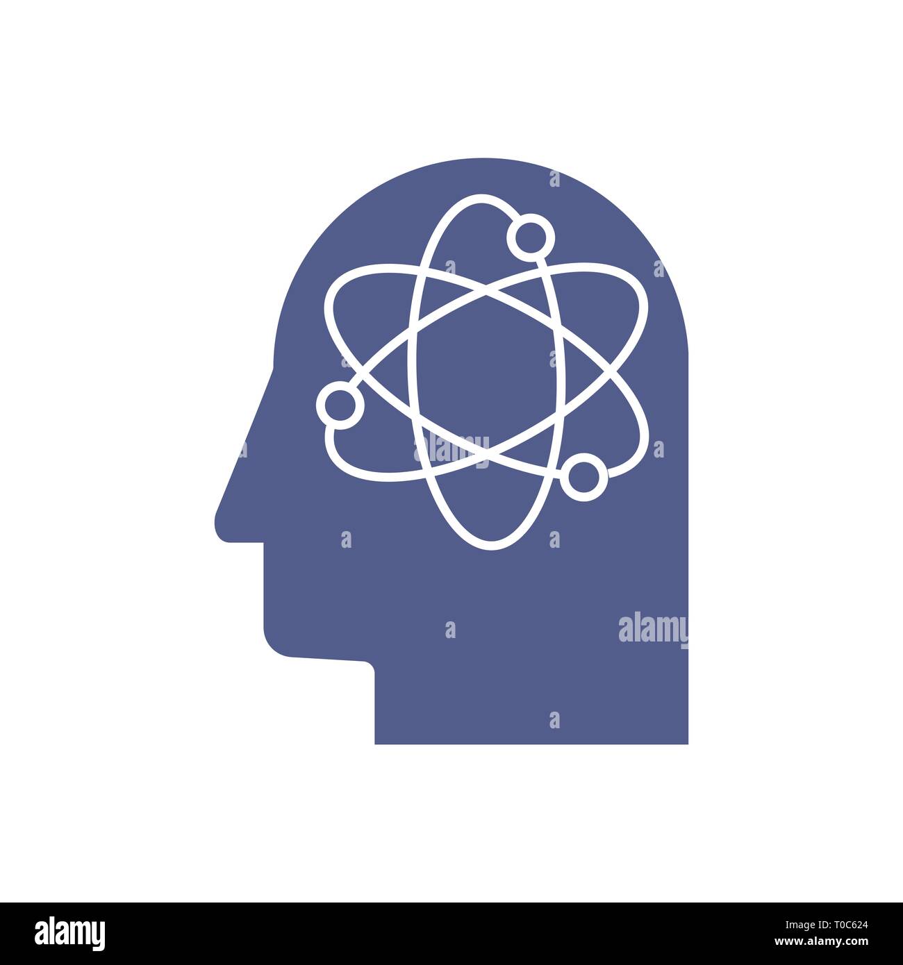 Artificial Intelligence icon. AI head. Deep machine learning concept ESP 10 Stock Vector