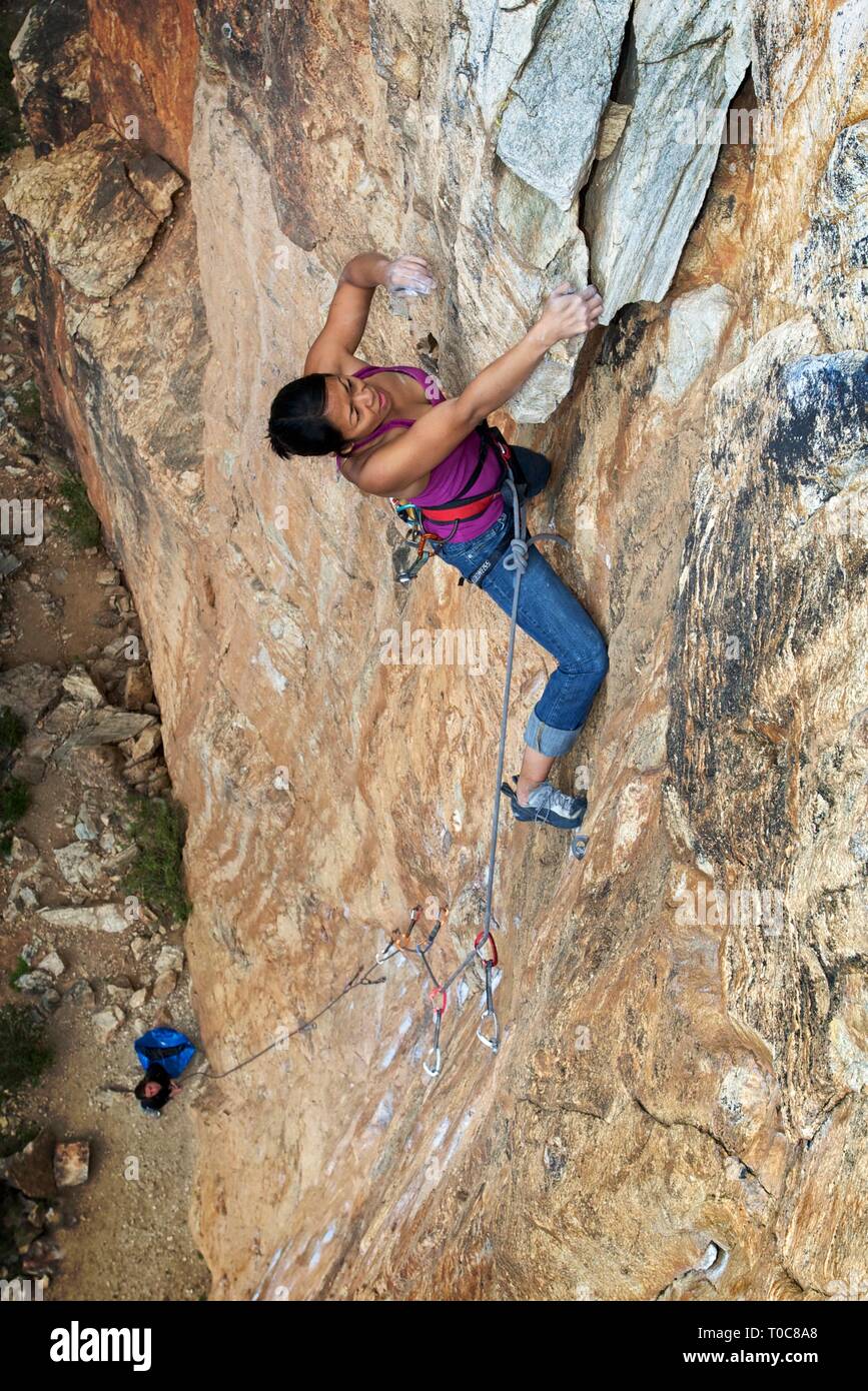 Female rock climber hires stock photography and images Alamy