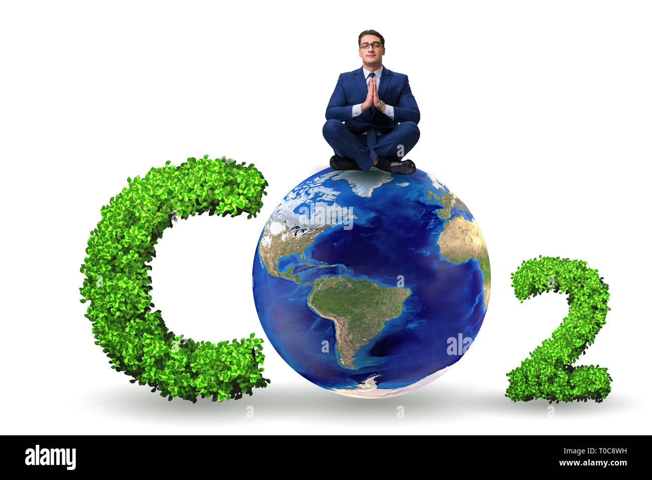 Ecological concept of greenhouse gas emissions Stock Photo