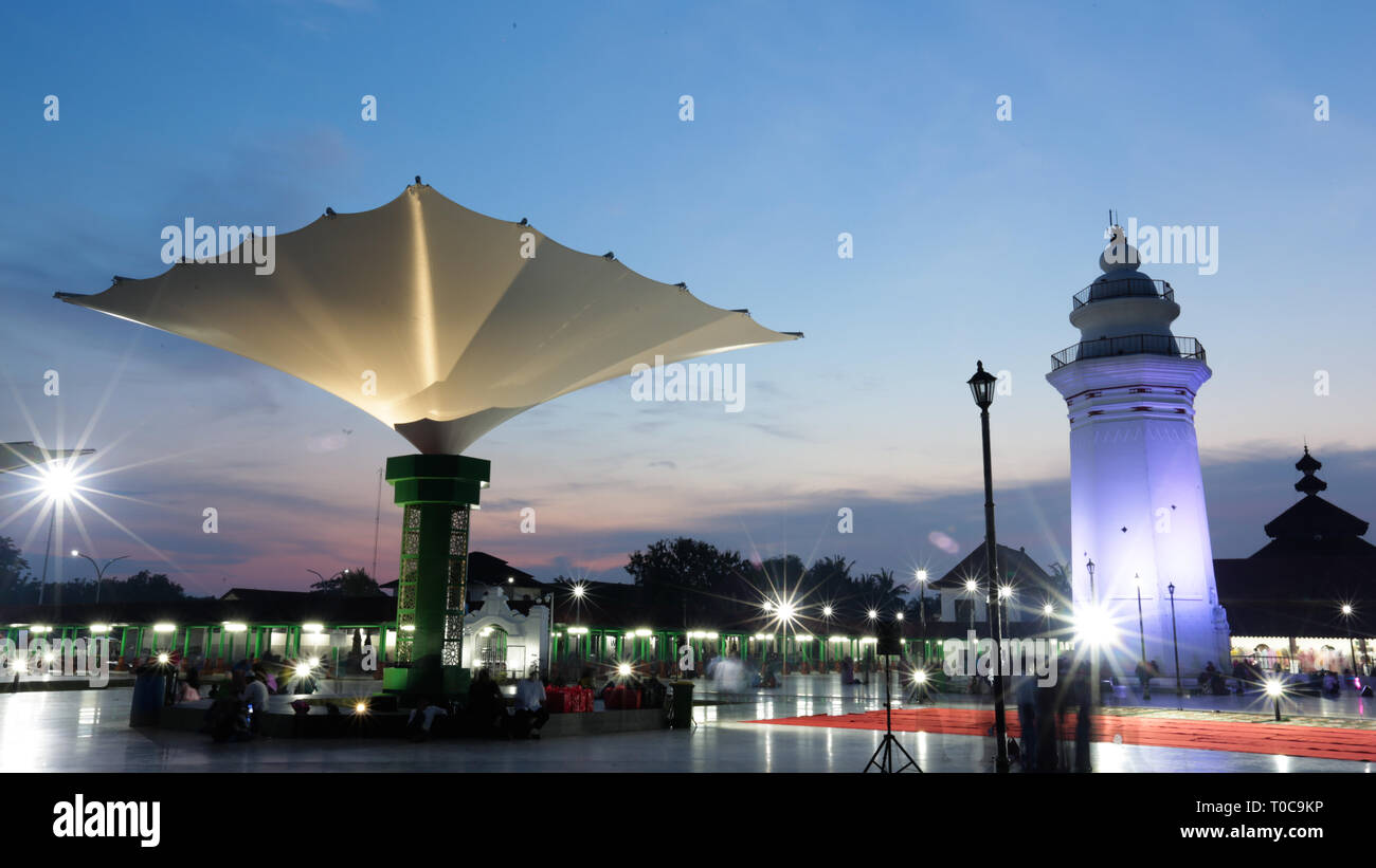 Great Mosque on Banten Lama, Masjid Banten Lama, Indonesia, Sunset