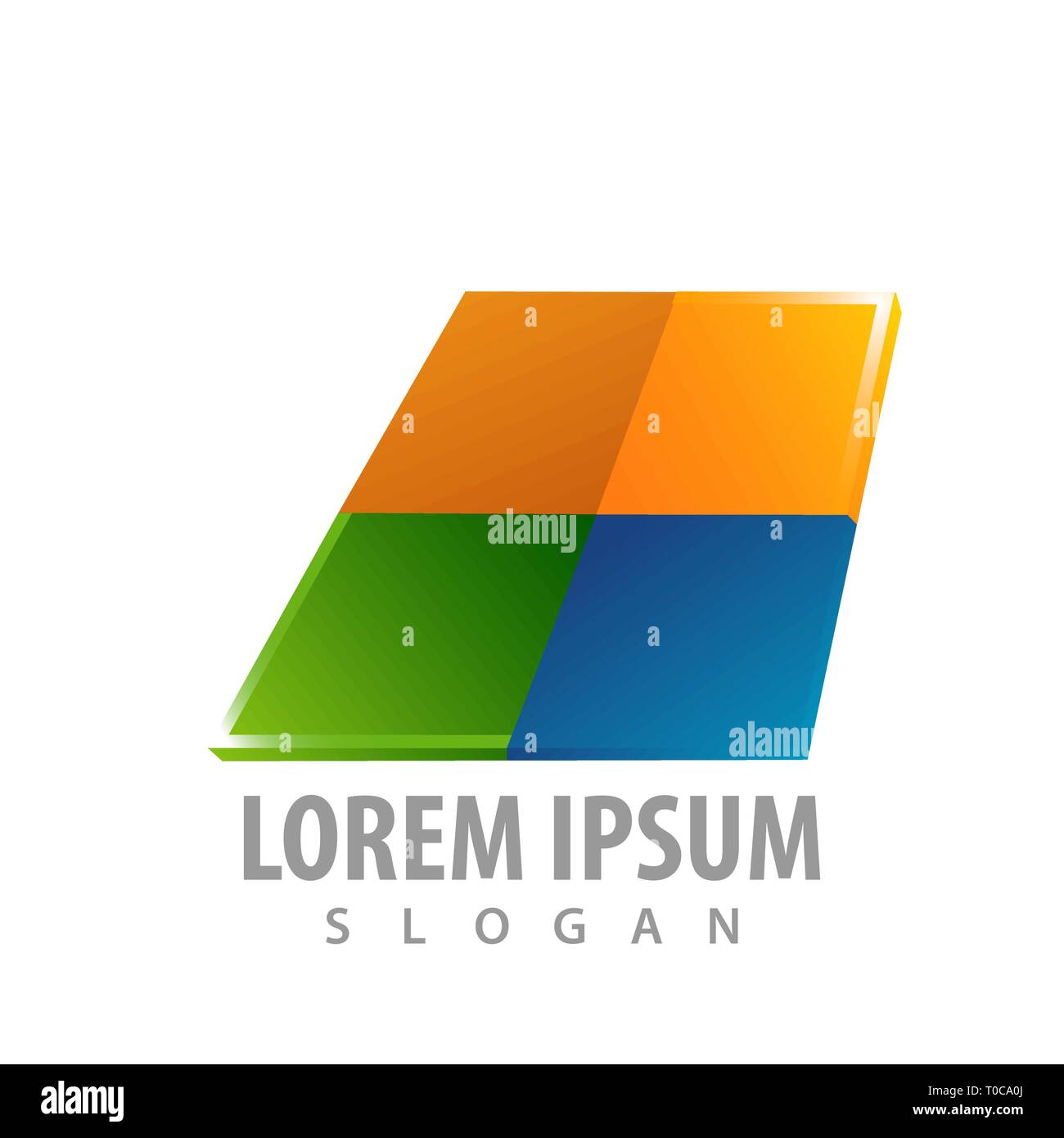Abstract square window colorful concept design. Symbol graphic template element Stock Vector
