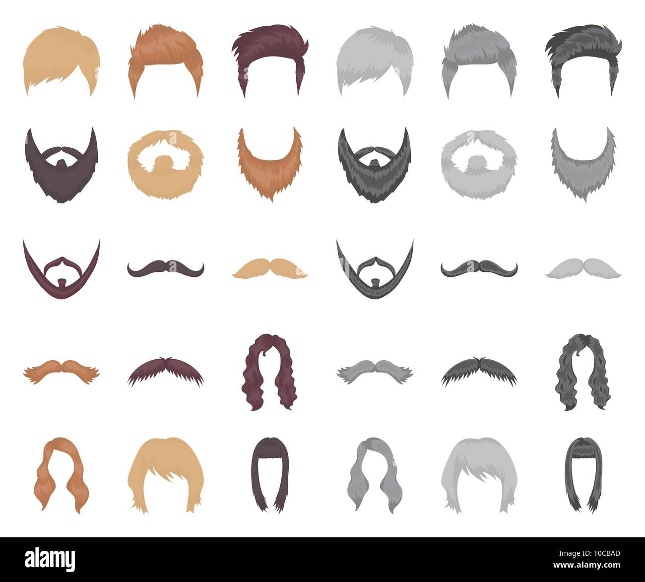 Art Beard Blond Blonde Brown Care Cartoon Mono Collection Curl