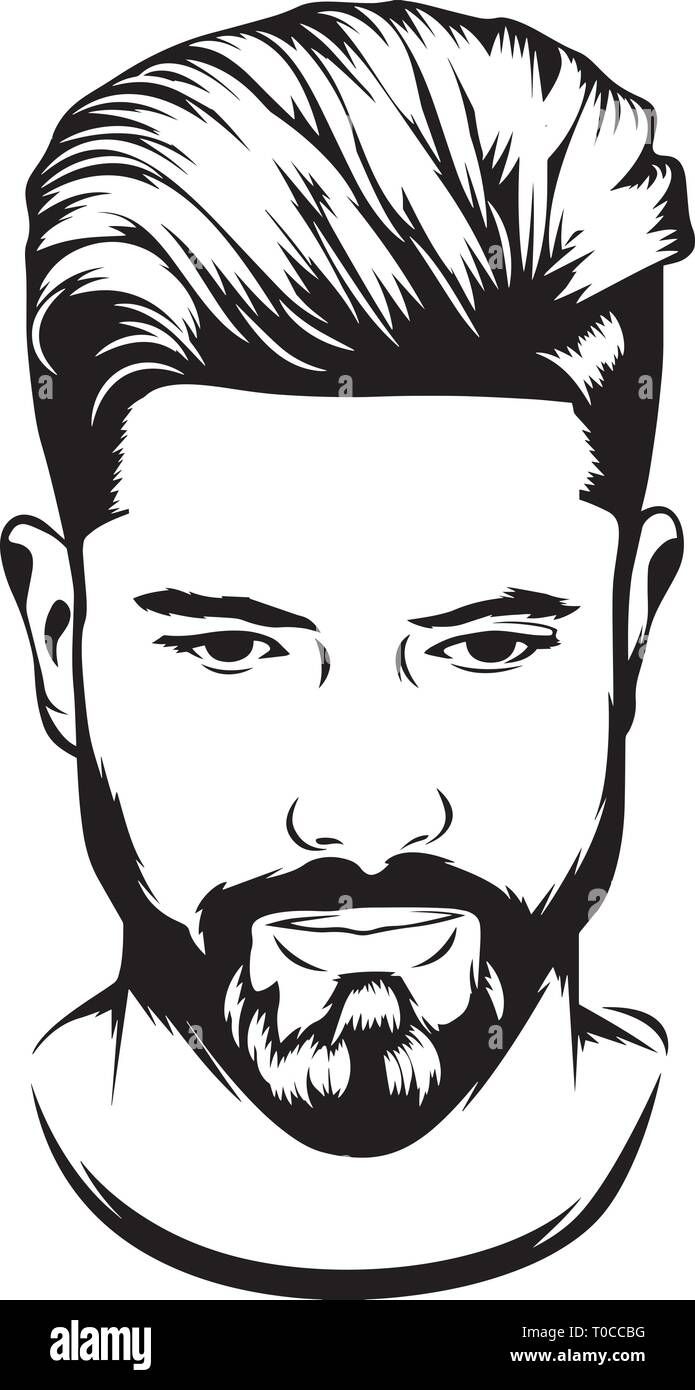 Beard Barber Fashion Model Hairdresser Cutting Hair Barber Shop