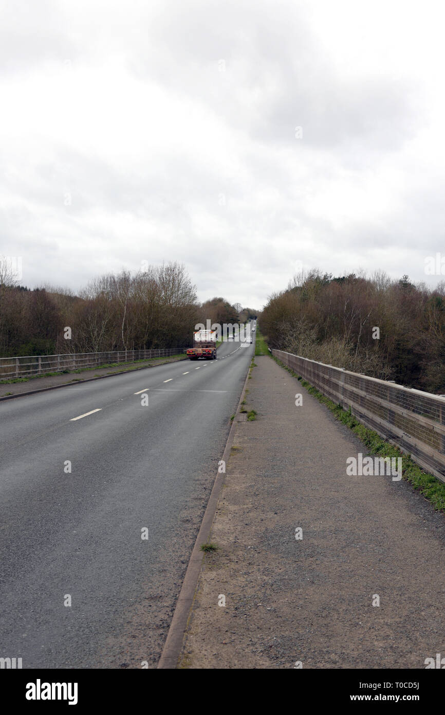 The A456 Bewdley bypass where it crosses the river Severn in Worcestershire, England, UK. Stock Photo
