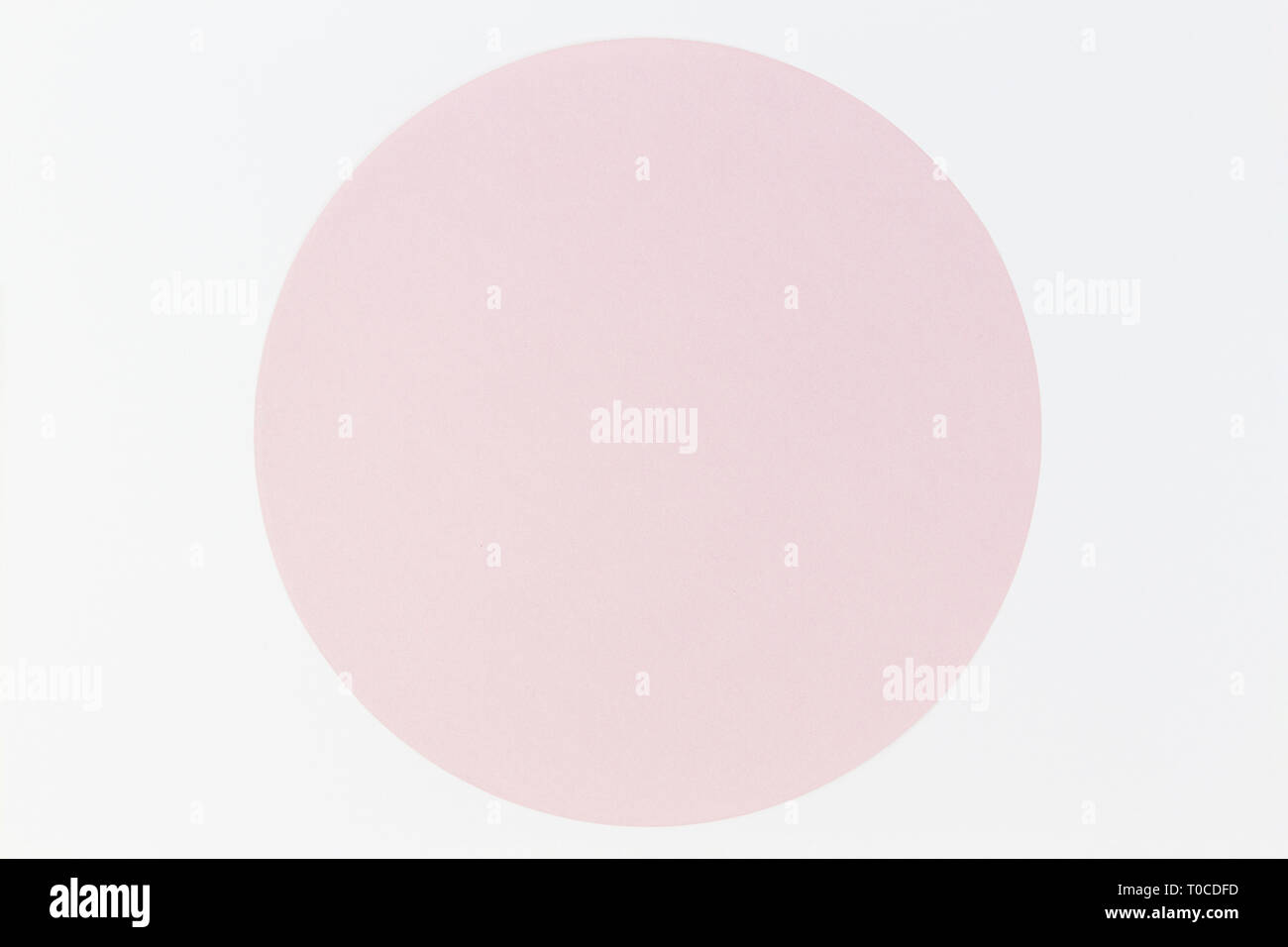 Abstract minimal color paper background. Pastel pink round circle on ...