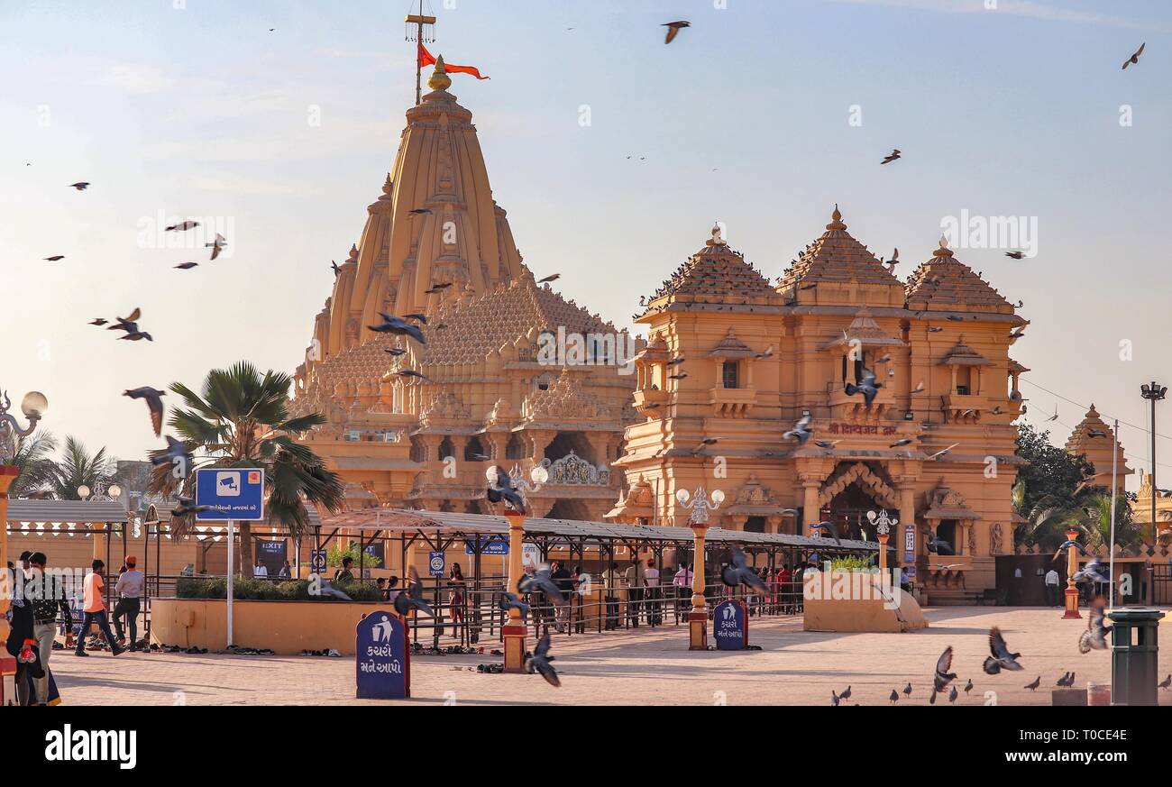Somnath temple/Gujarat/India Stock Photo