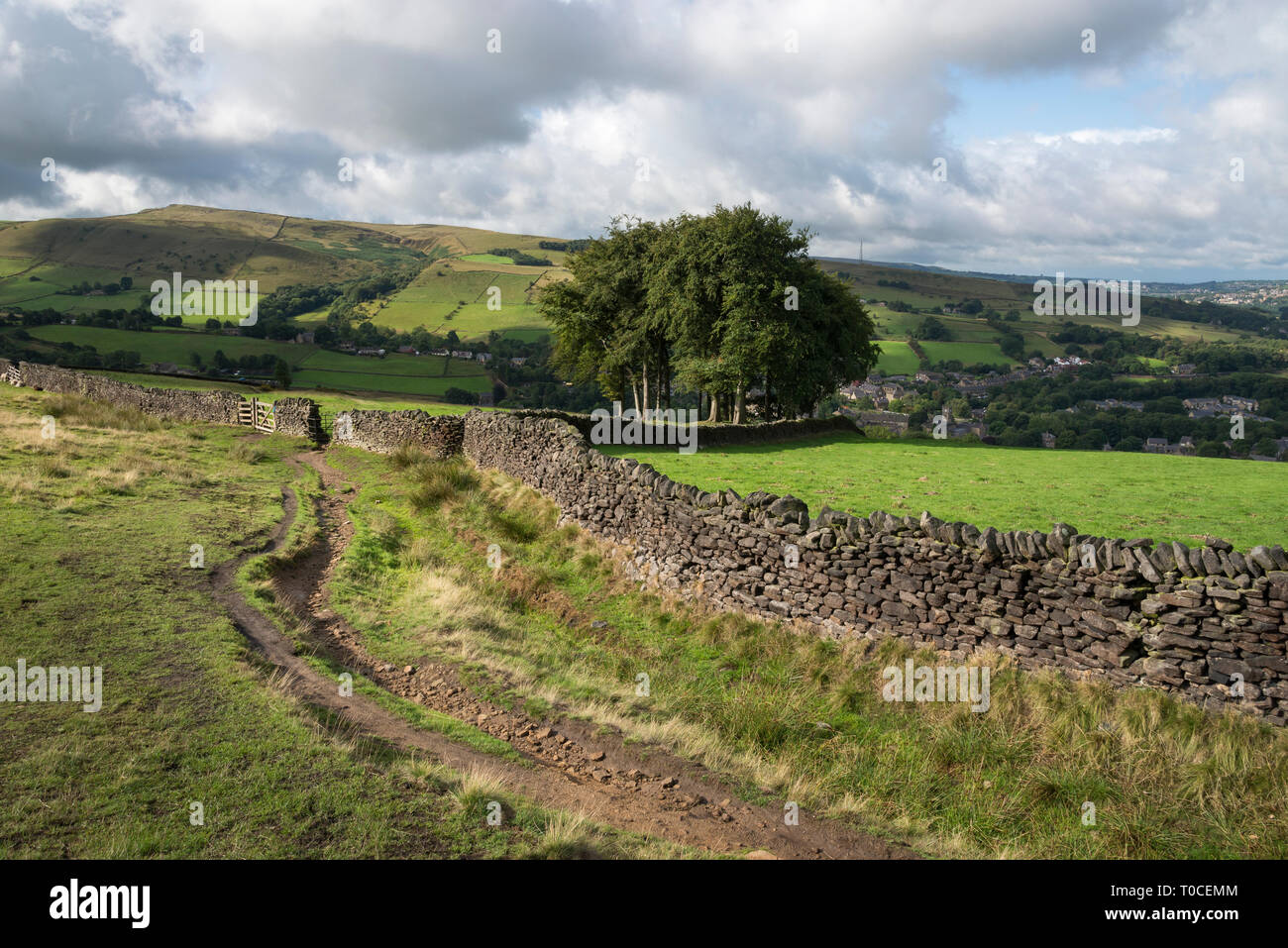 Snake Path Manchester The snake path above Hayfield in the Derbyshire. Popular walking area ...
