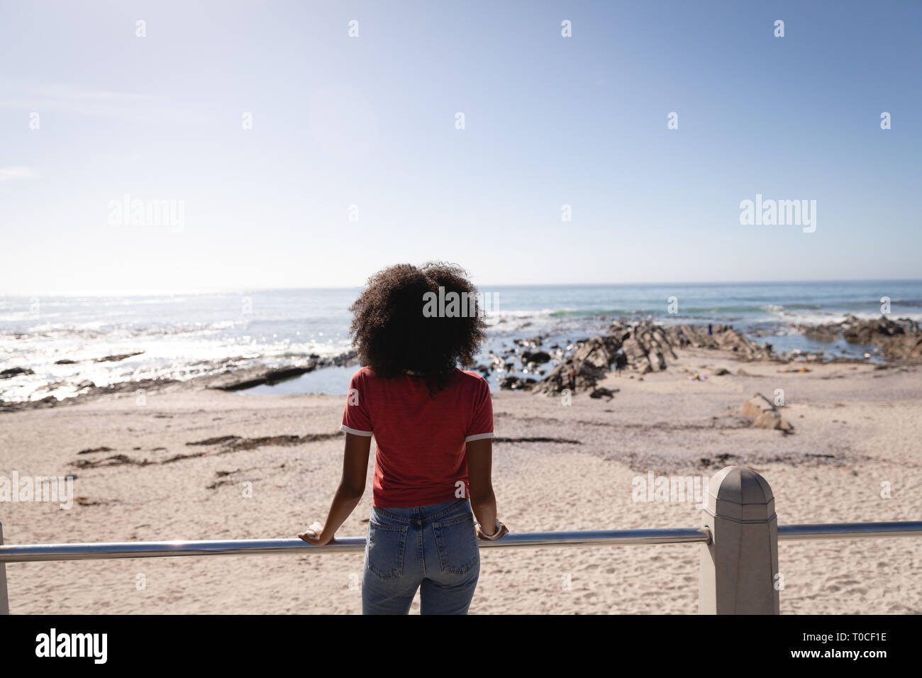 Beautiful black woman standing hi-res stock photography and images - Alamy