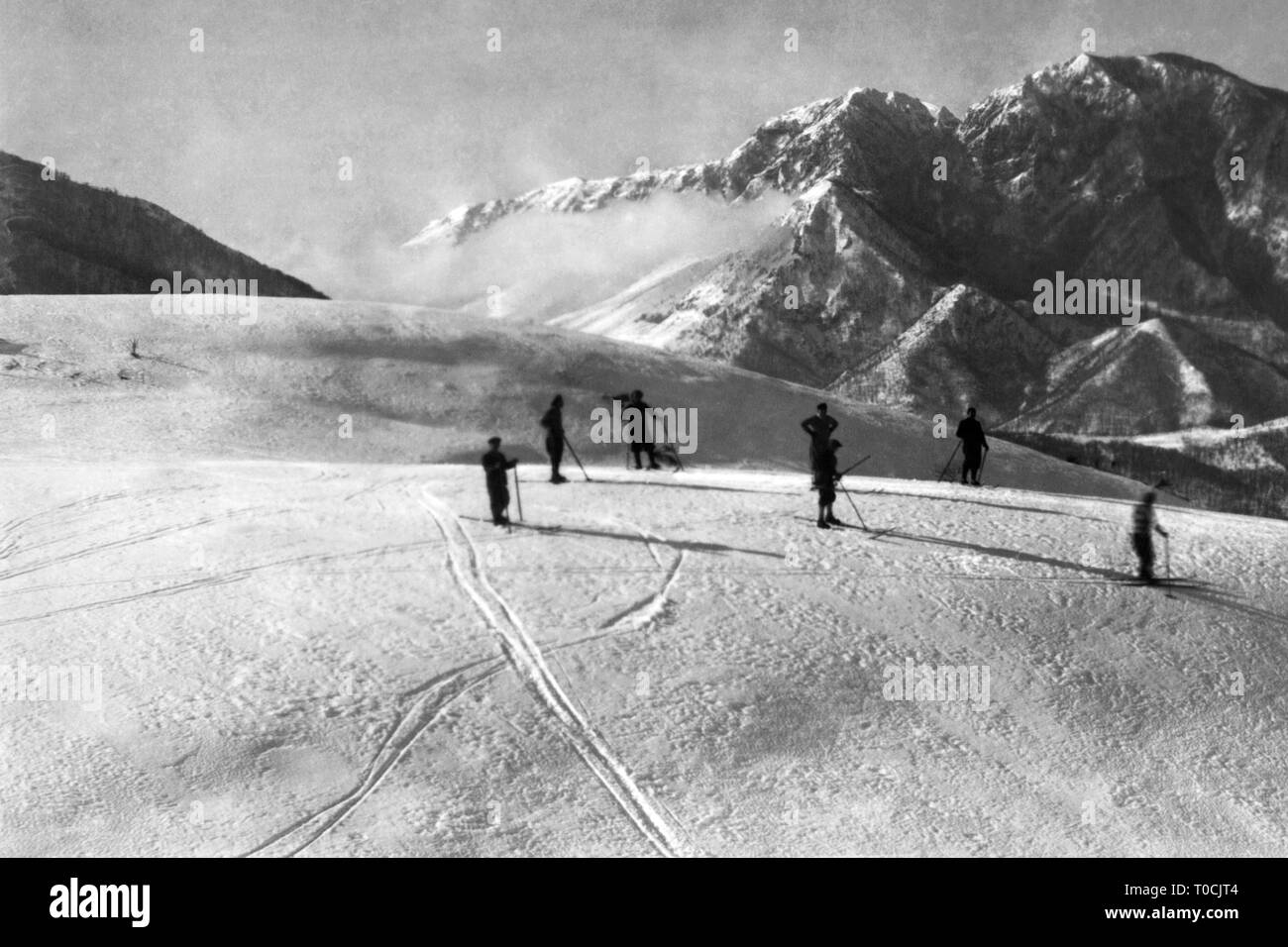 ski resort, laceno, campania, italy 1955 Stock Photo - Alamy