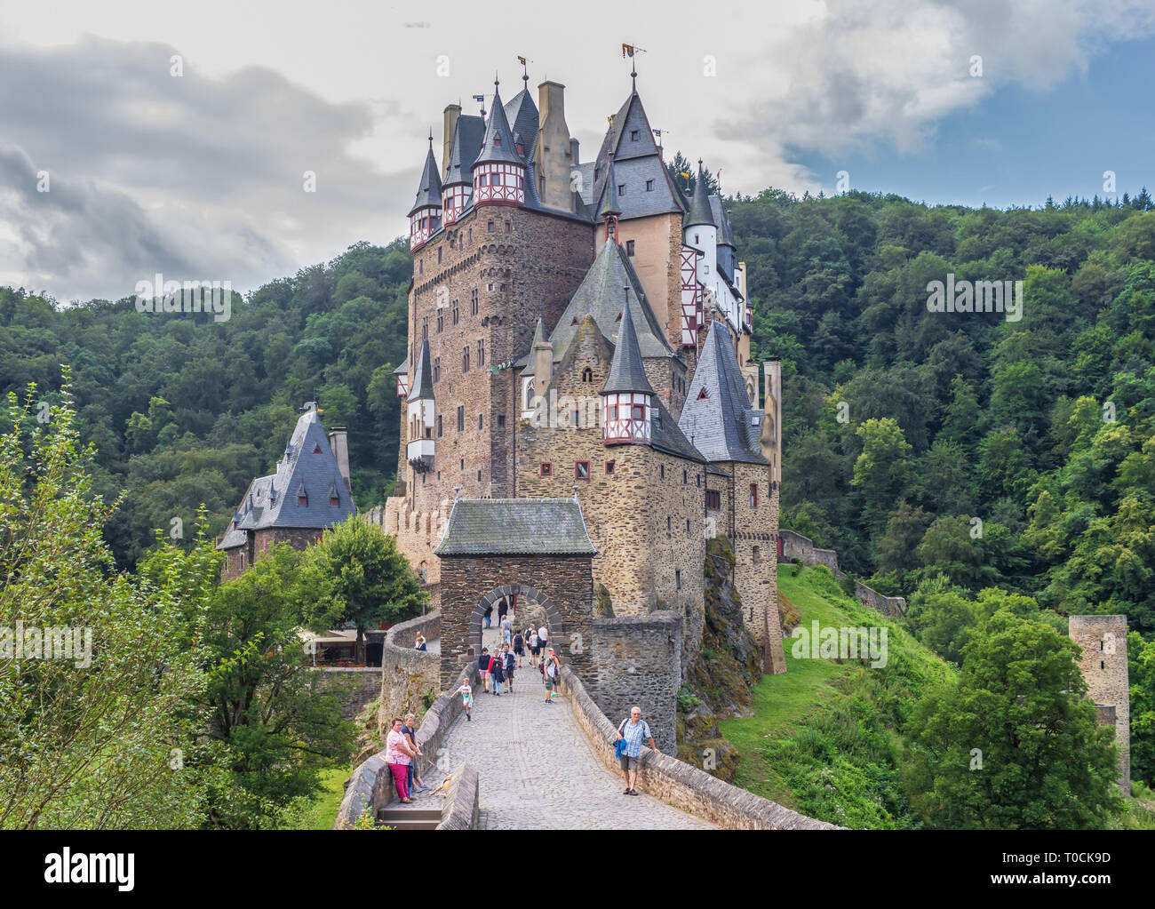 Wierschem, Germany - nestled in the hills above the Moselle River, the Eltz  Castle is a wonderful example of Romanesque and Baroque architecture Stock  Photo - Alamy