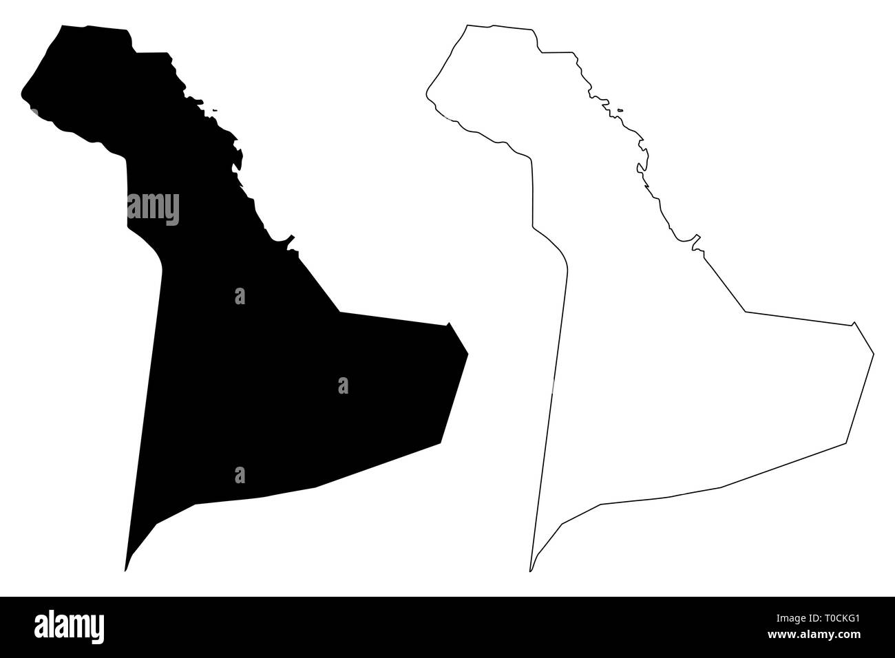 Eastern Province (Regions of Saudi Arabia, Kingdom of Saudi Arabia, KSA) map vector illustration, scribble sketch Eastern Region map Stock Vector