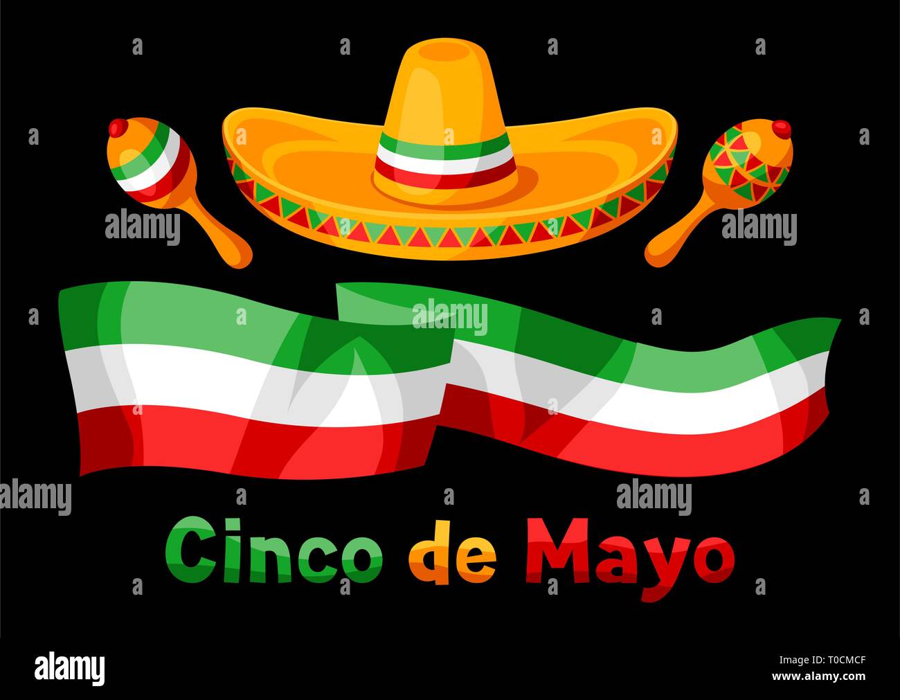 Mexican Cinco de Mayo greeting card Stock Vector Image &amp; Art - Alamy